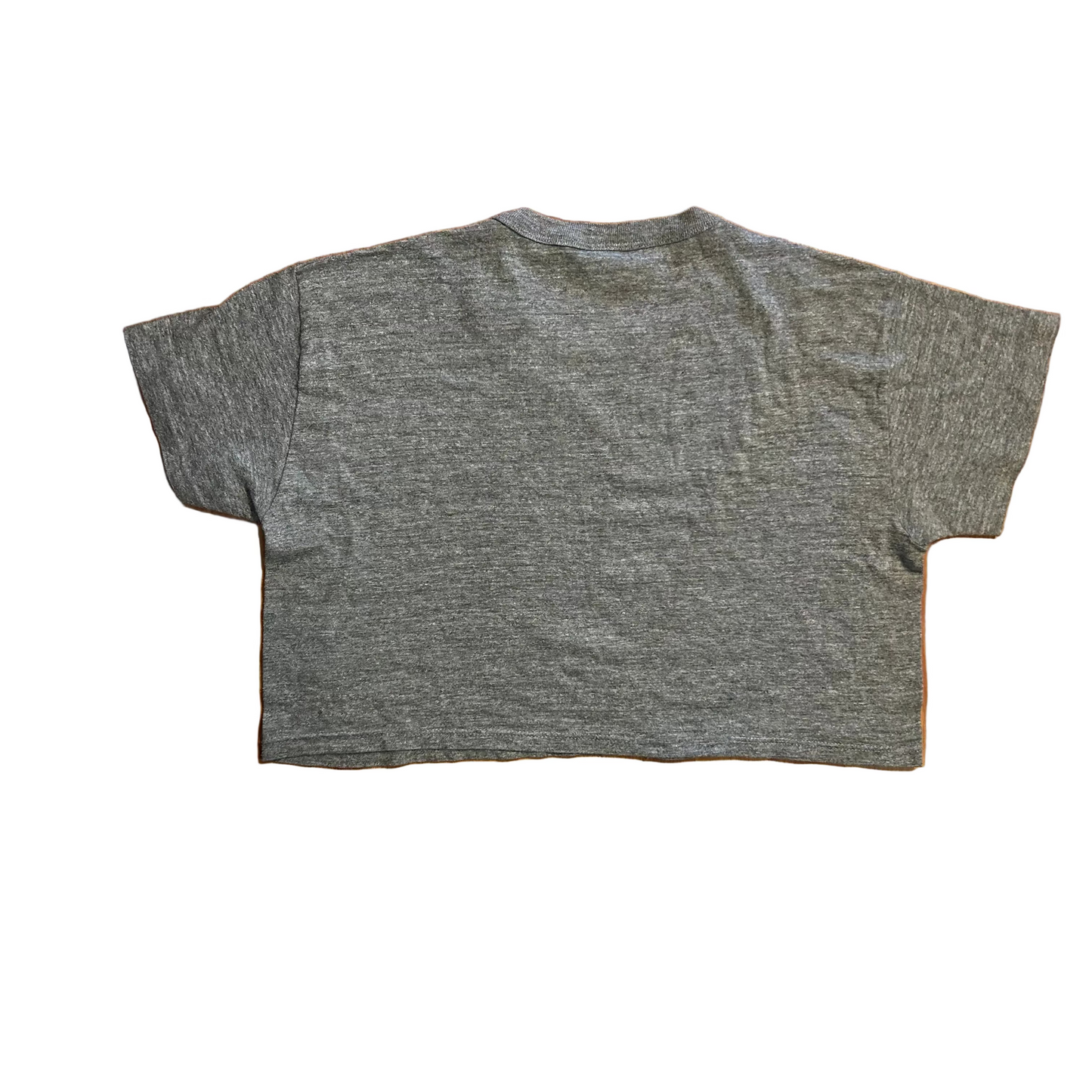 80's Russell Athletics Herculaneum Blackcats Football Grey Cropped Tshirt - Large - 22" x 17.5"