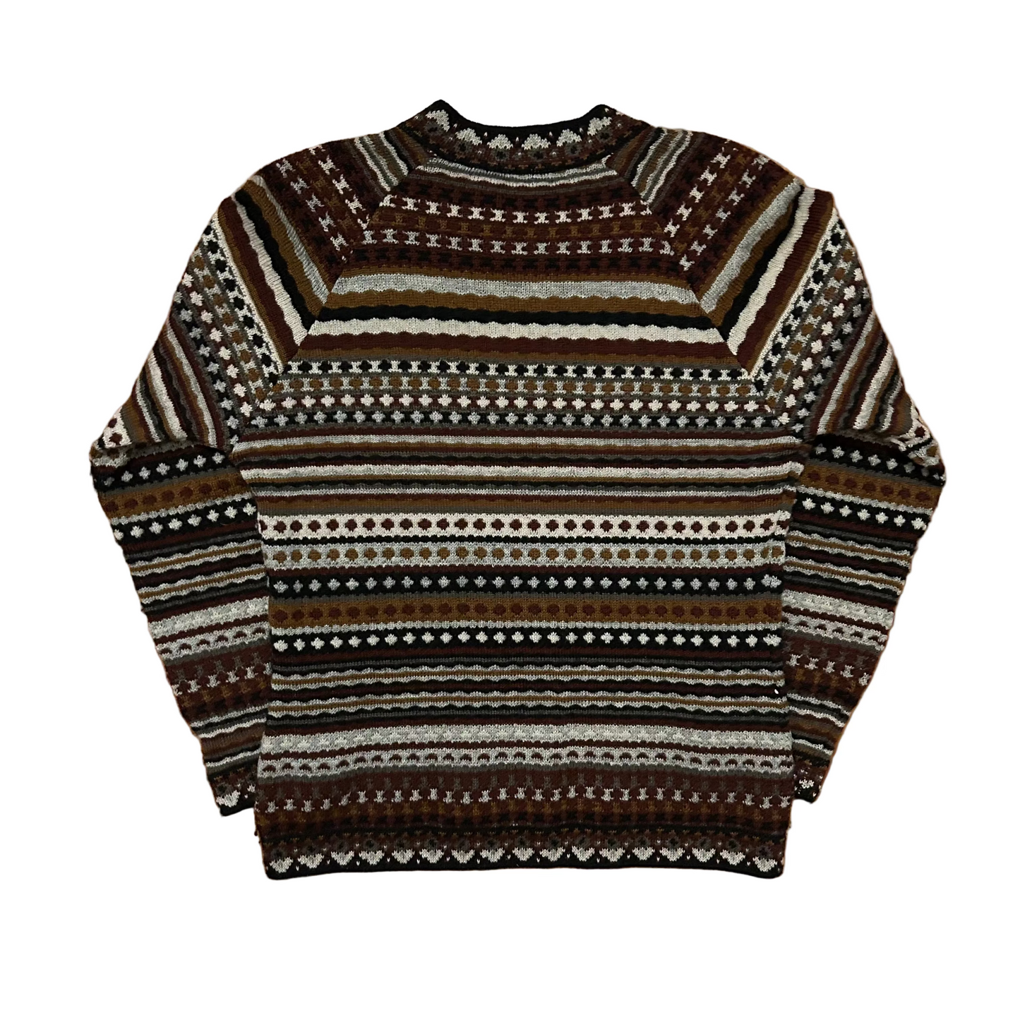 Missoni Italian Wool Brown V Neck Sweater - Small - 19" x 25"