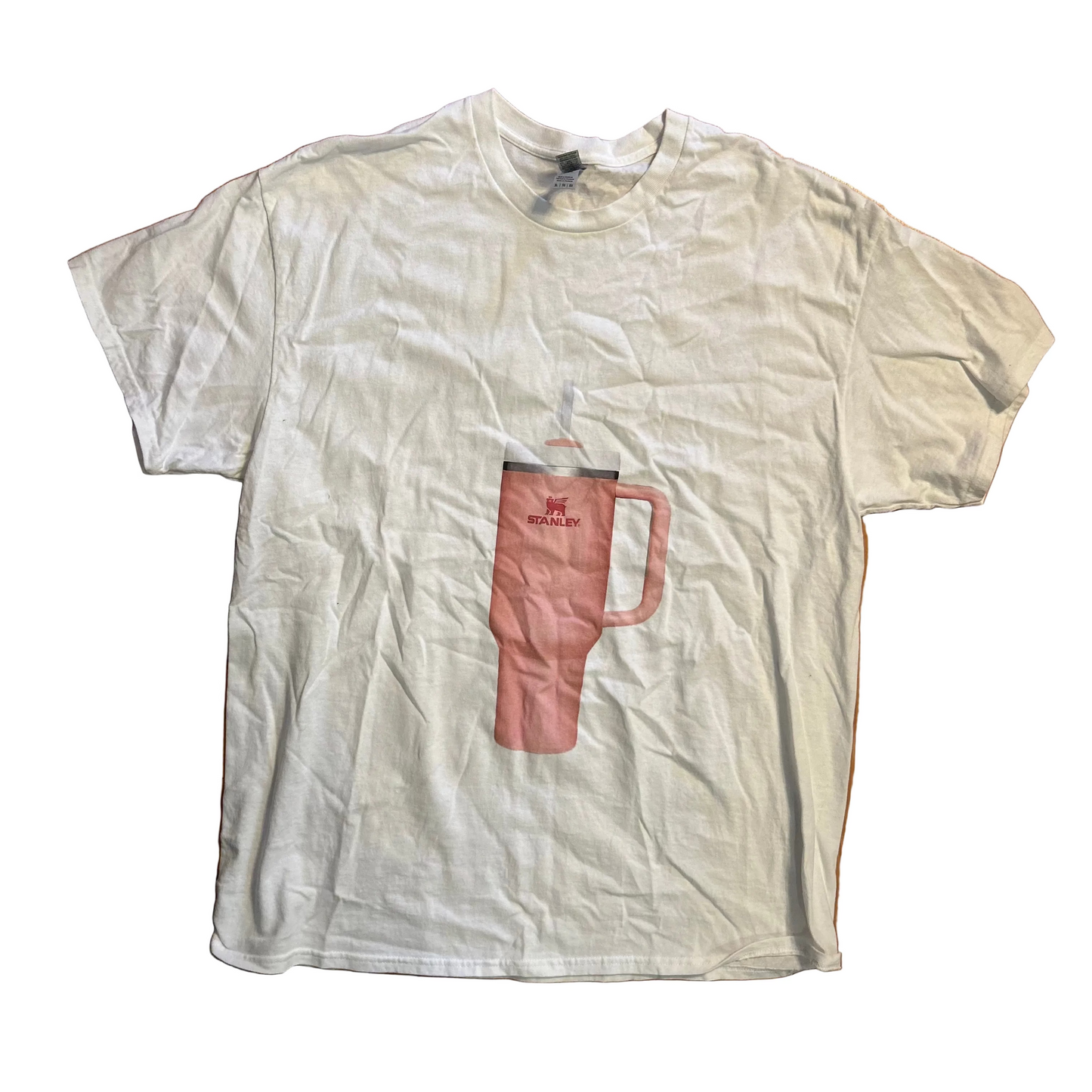 Pink Stanley Cup Water Bottle Tshirt - Large - 23" x 31"