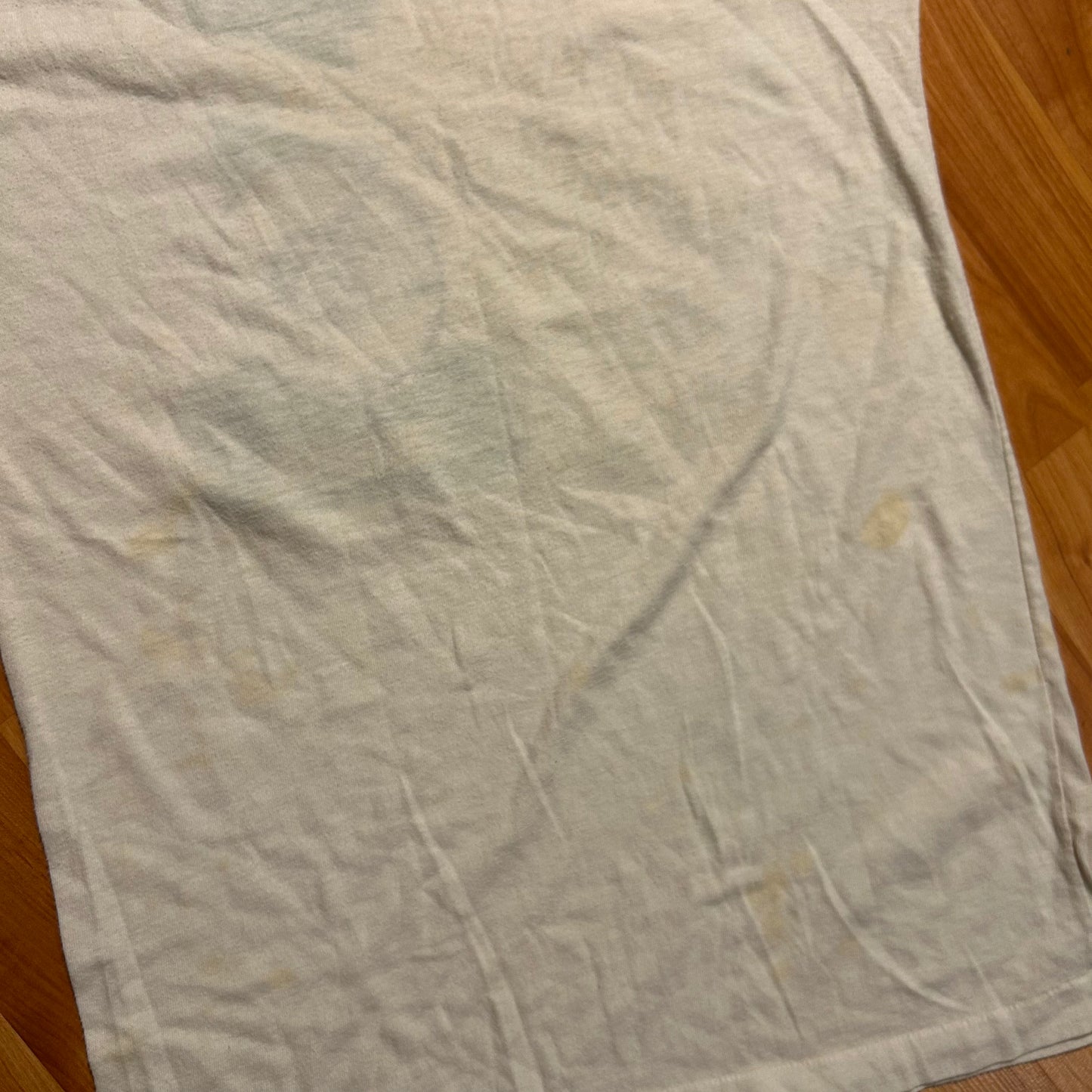 70/80’s Bantams Monroe Catholic Central State Champs VNeck White Green Tshirt - Small - 18” x 29”