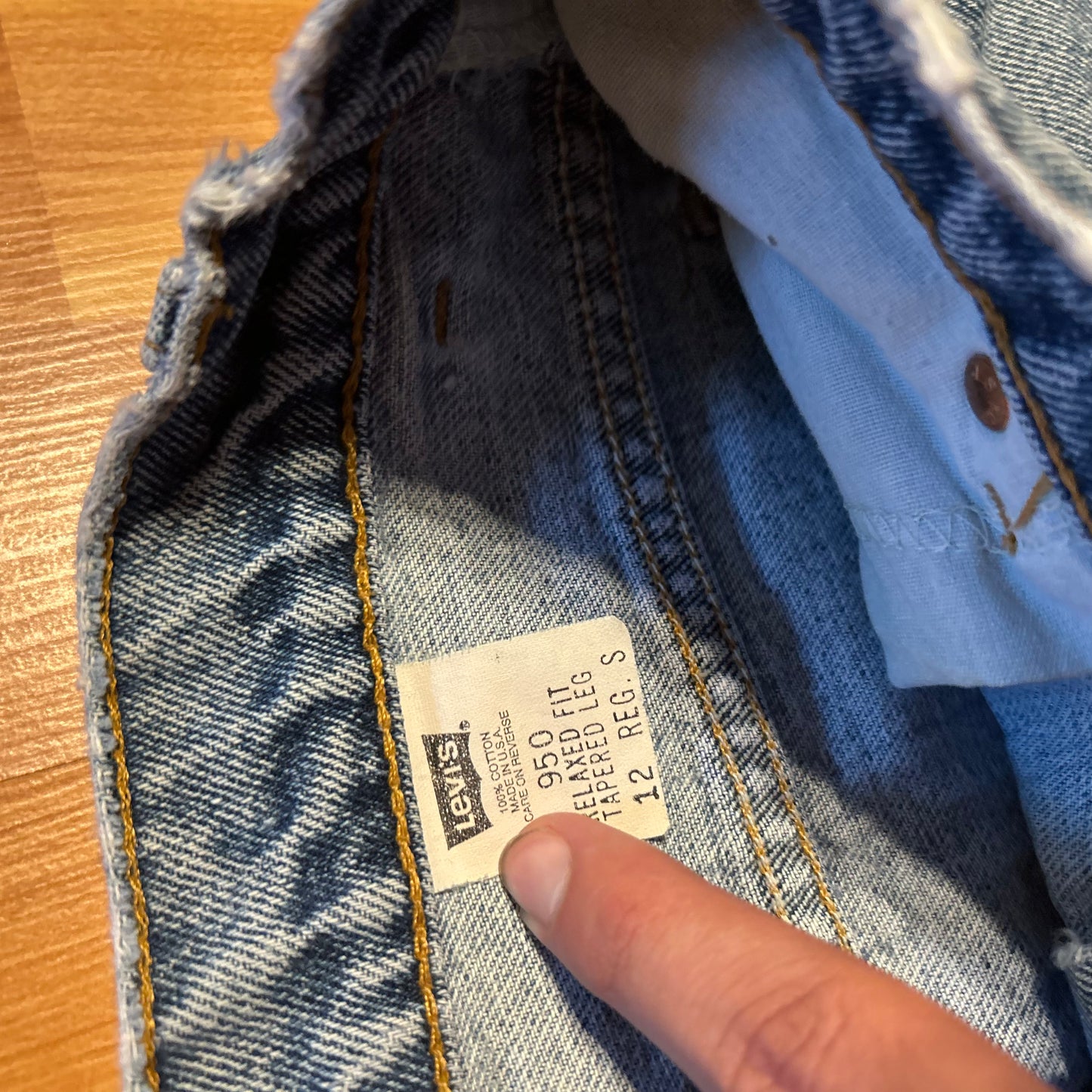 90's Levi Orange Tab 950 Denim Jeans - Tagged 12 Reg S - 30" x 28"