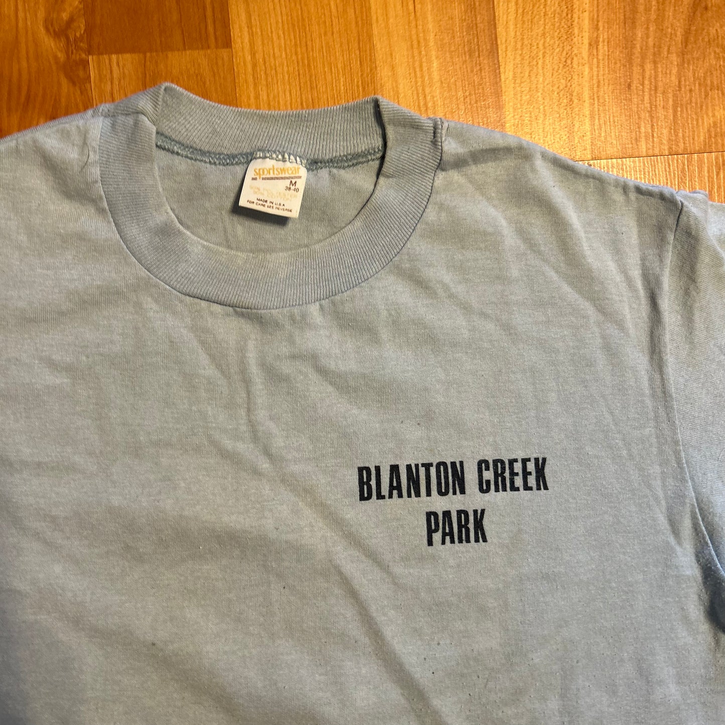 80’s Sportswear Blanton Creek Park Light Blue Tshirt - Small - 18" x 25.5"