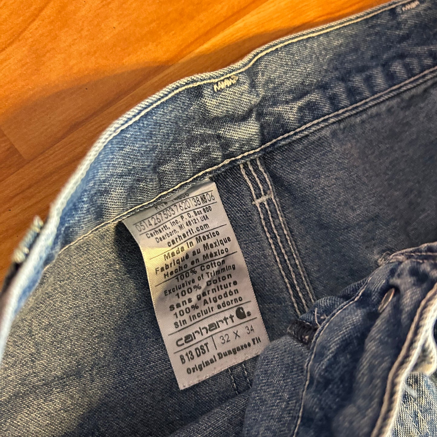 Carhartt Carphartt Blue Denim Dungaree Carpenter Jean Pants - 30" x 32.5"