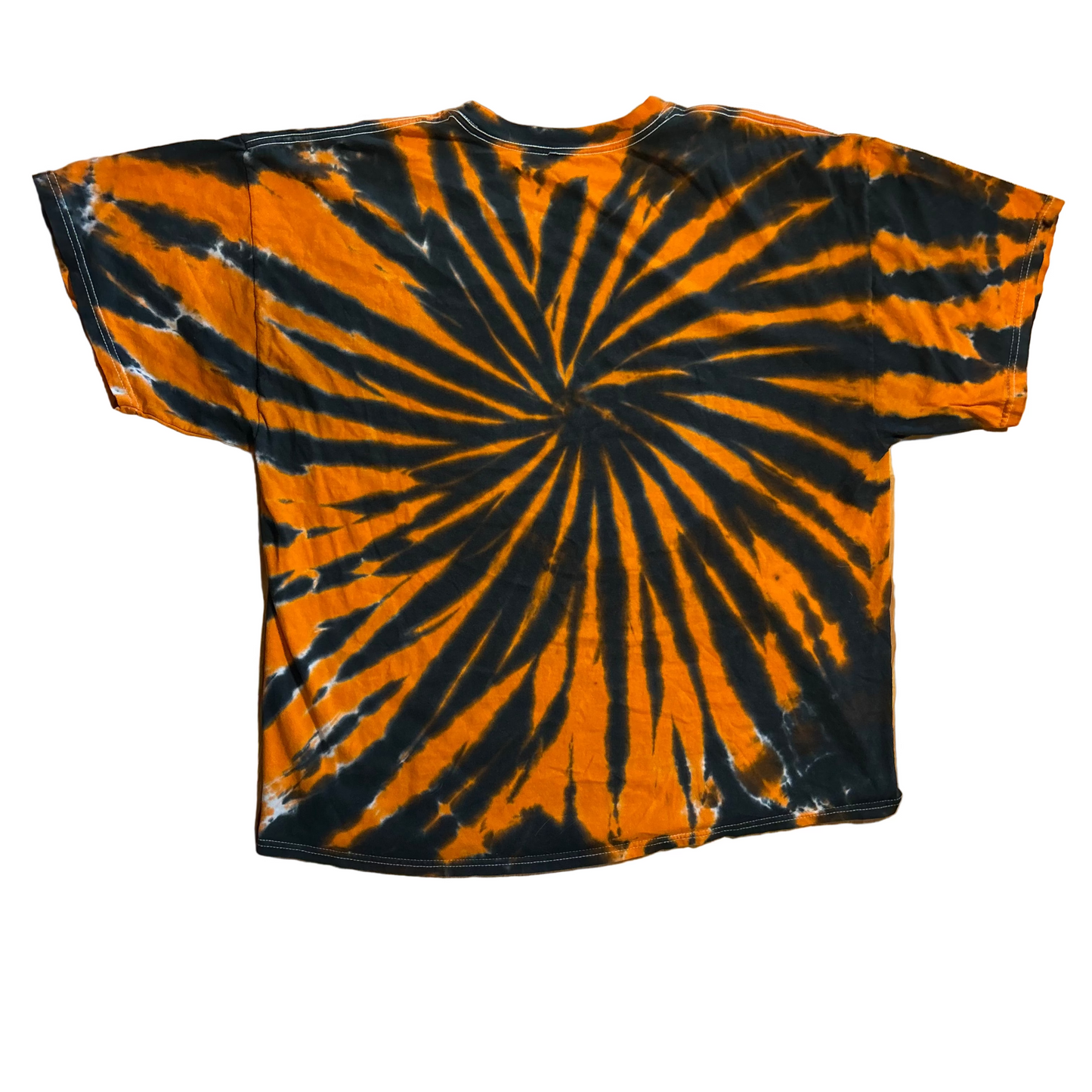 Orange Black Tie Dye Tshirt - XLarge - 25" x 28.5"