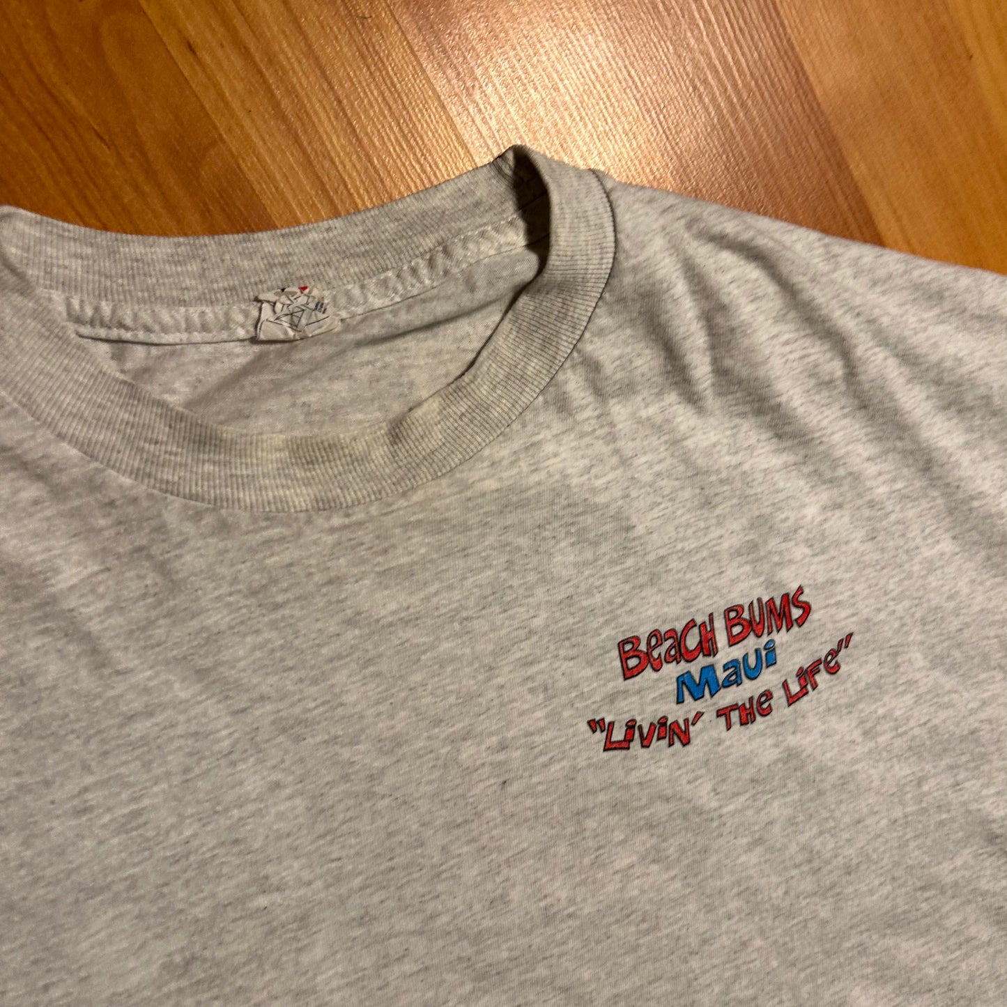 Beach Bums Livin the Life Grey Tshirt - XLarge - 24" x 29"
