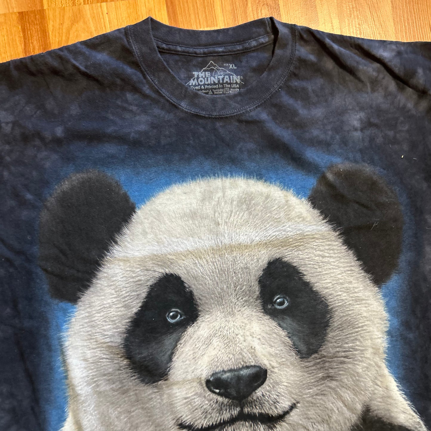 The Mountain Panda Memphis Zoo Black Tie Dye Tshirt - XLarge - 24" x 30"