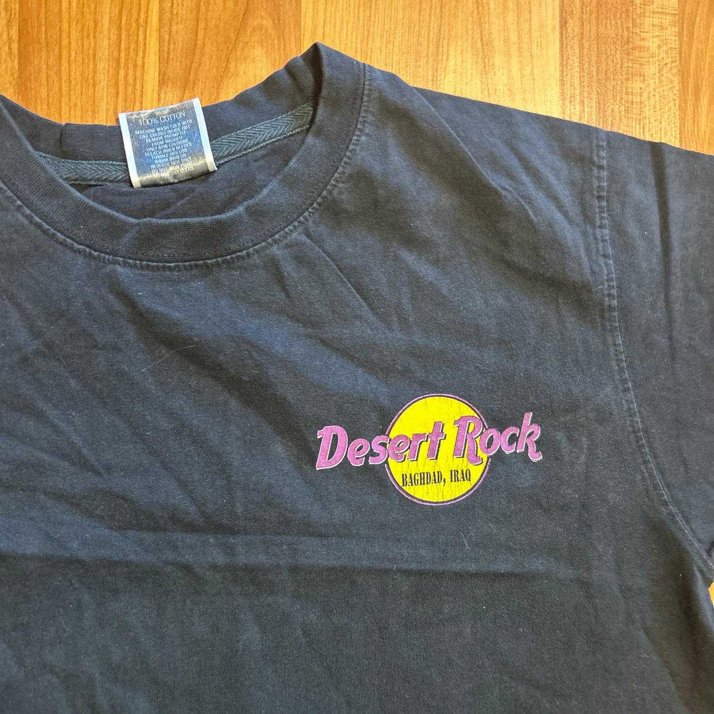 Desert Rock Baghdad Iraq Black Tshirt - Small - 19" x 28"