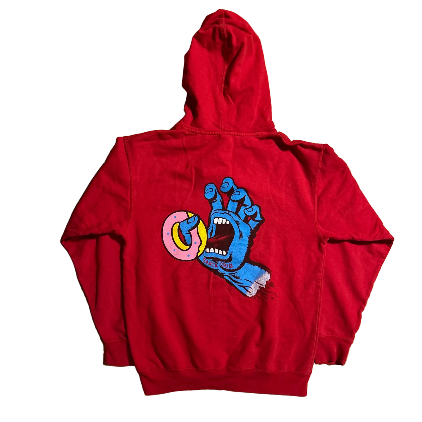 Odd Future Santa Cruz Red Hoodie Sweatshirt - Medium - 21.5" x 28"