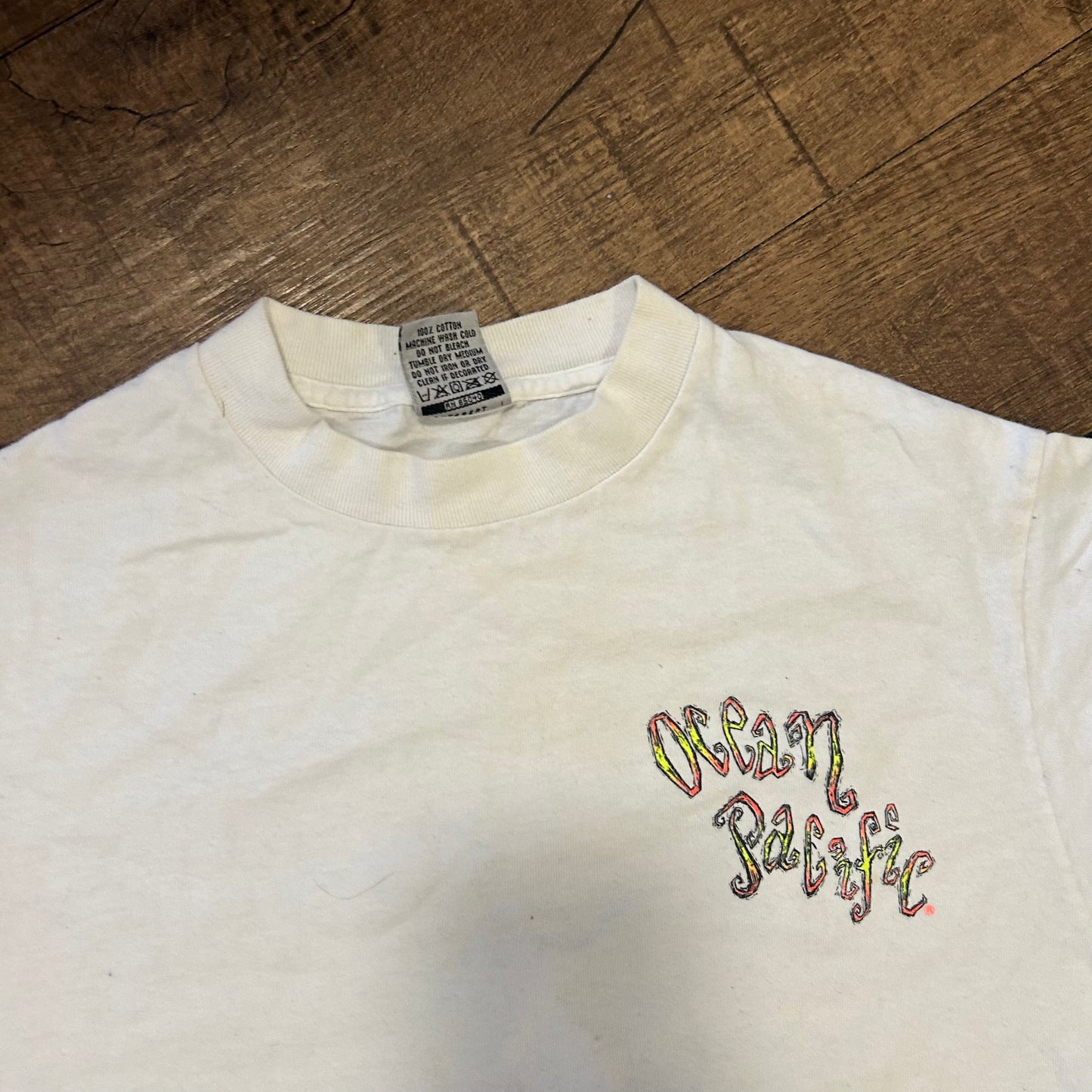 90’s Ocean Pacific White Tshirt - Small - 18" x 24"