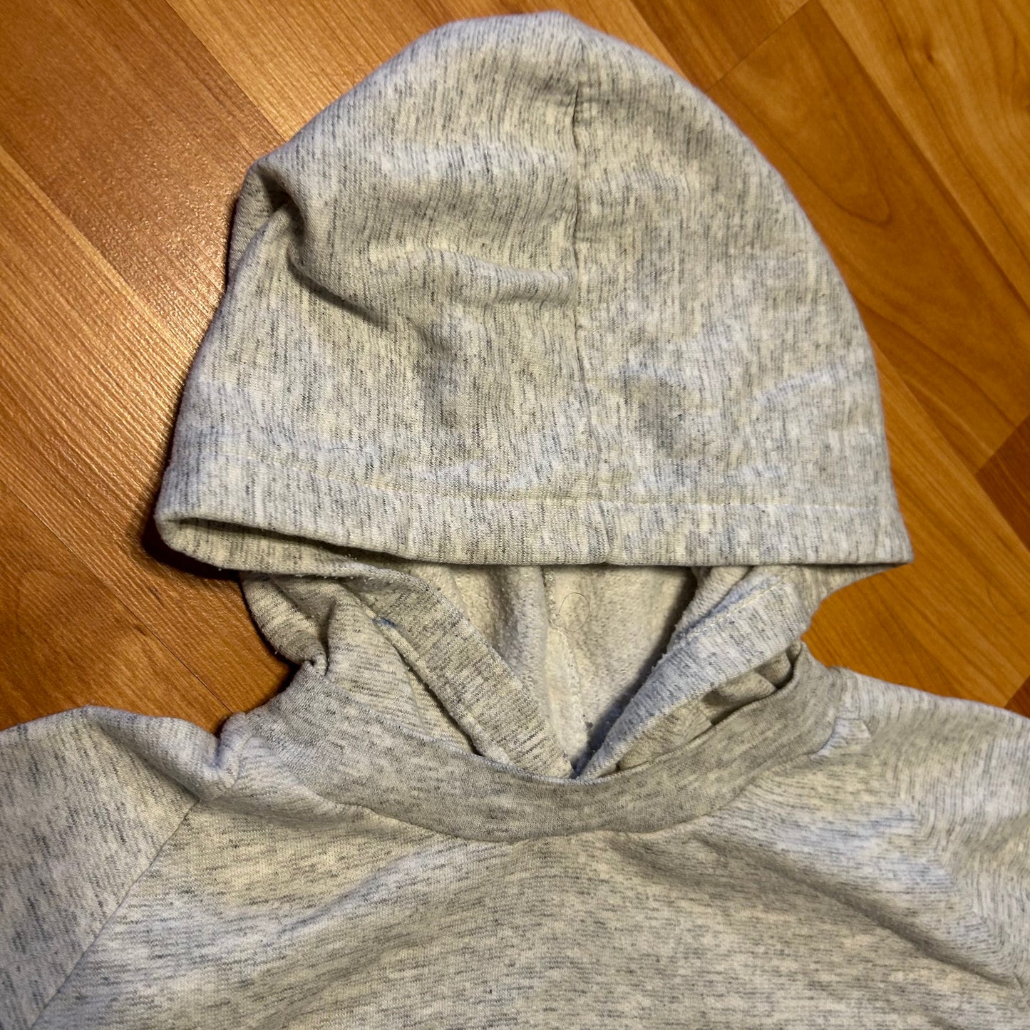 80/90's Grey Blank Painter Hoodie Sweatshirt - Large - 23.5" x 25"