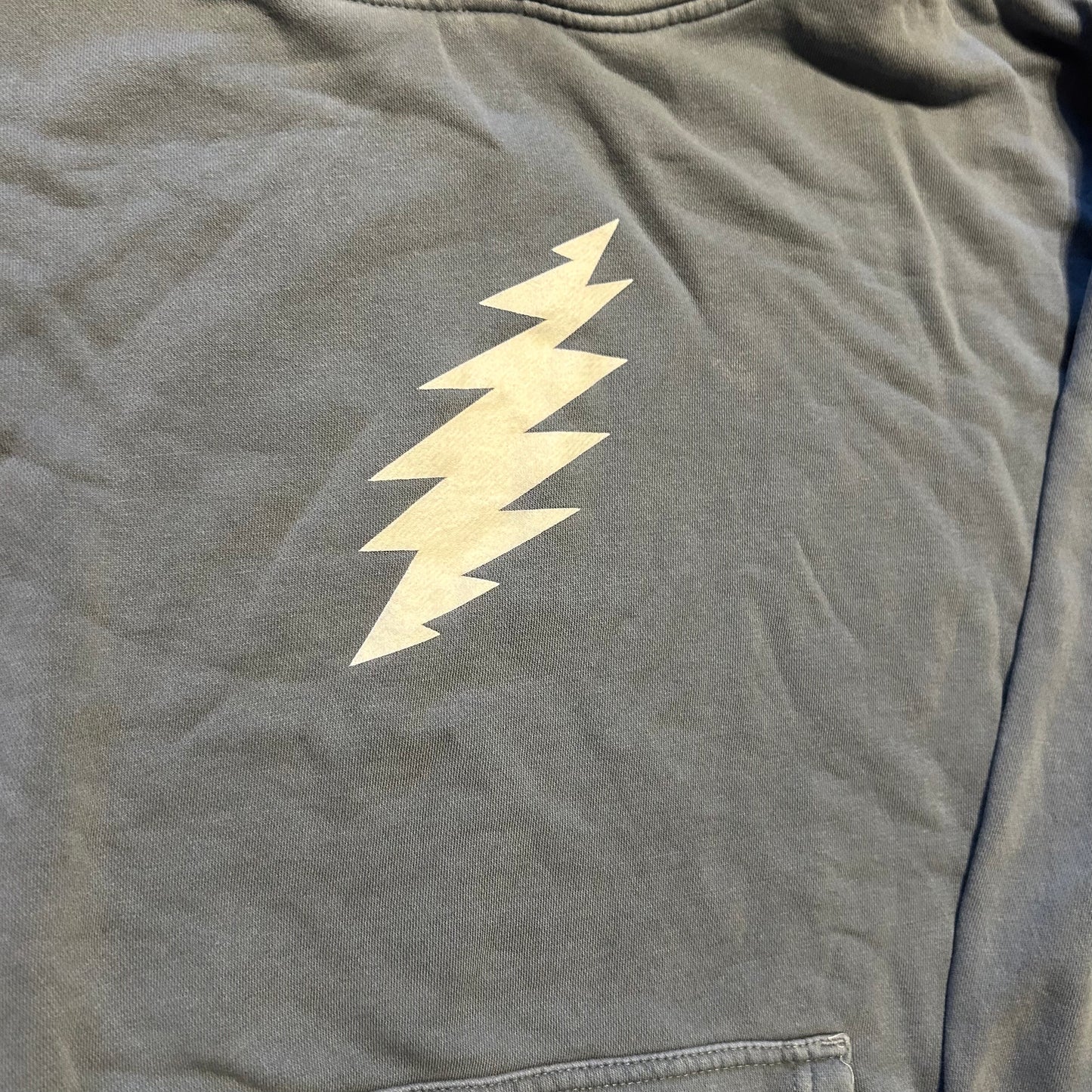 Dead and Company 2022 Tour Grateful Dead Washed Blue Hoodie Sweatshirt - XLarge - 24" x 26"