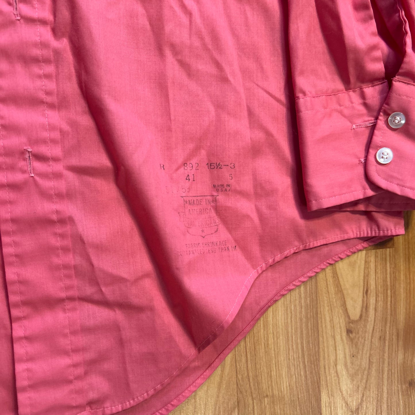 Pink Button Up Shirt - Large - 22" x 29"