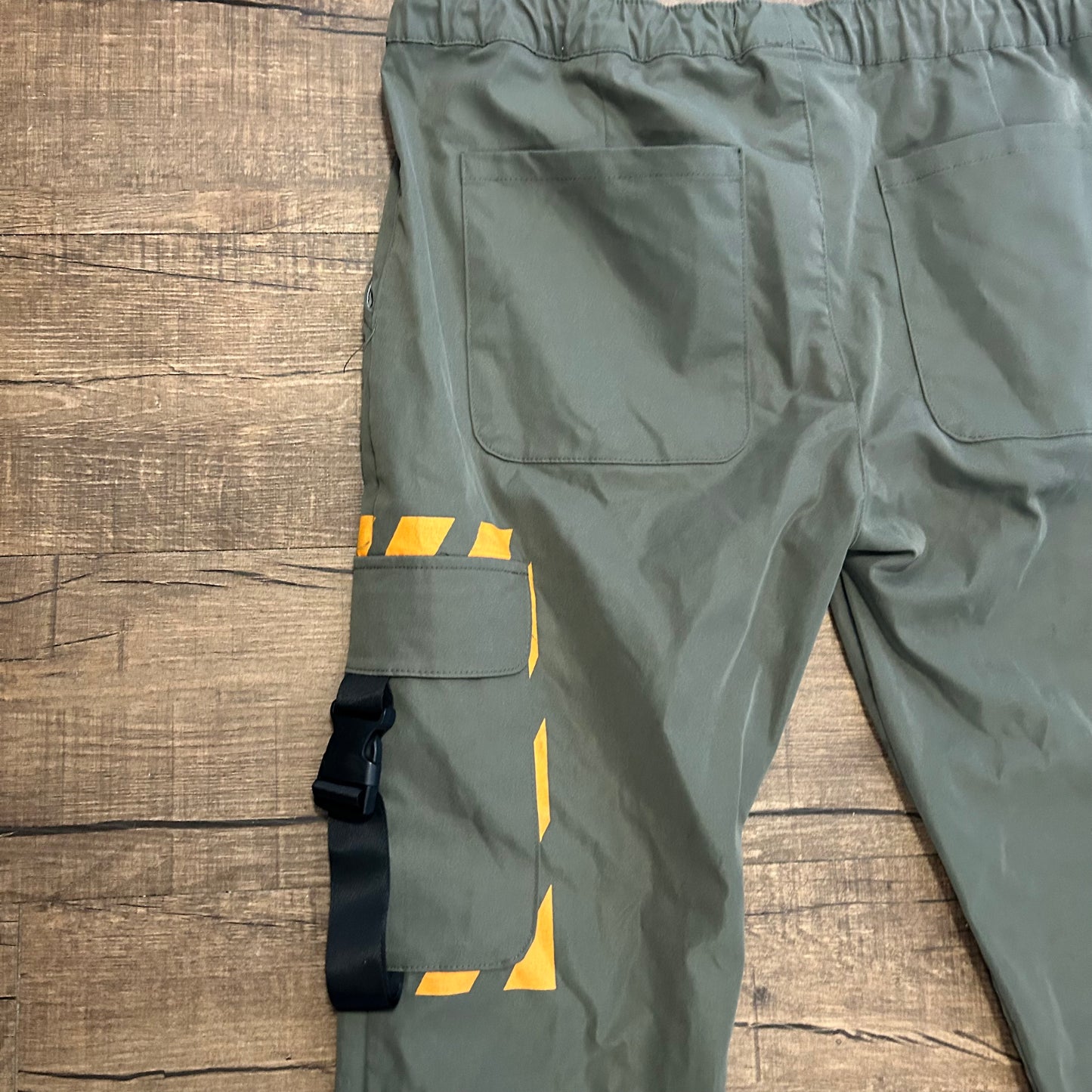 Smoke and Ash Green Cargo Pants - Drawstring - 37” x 31”