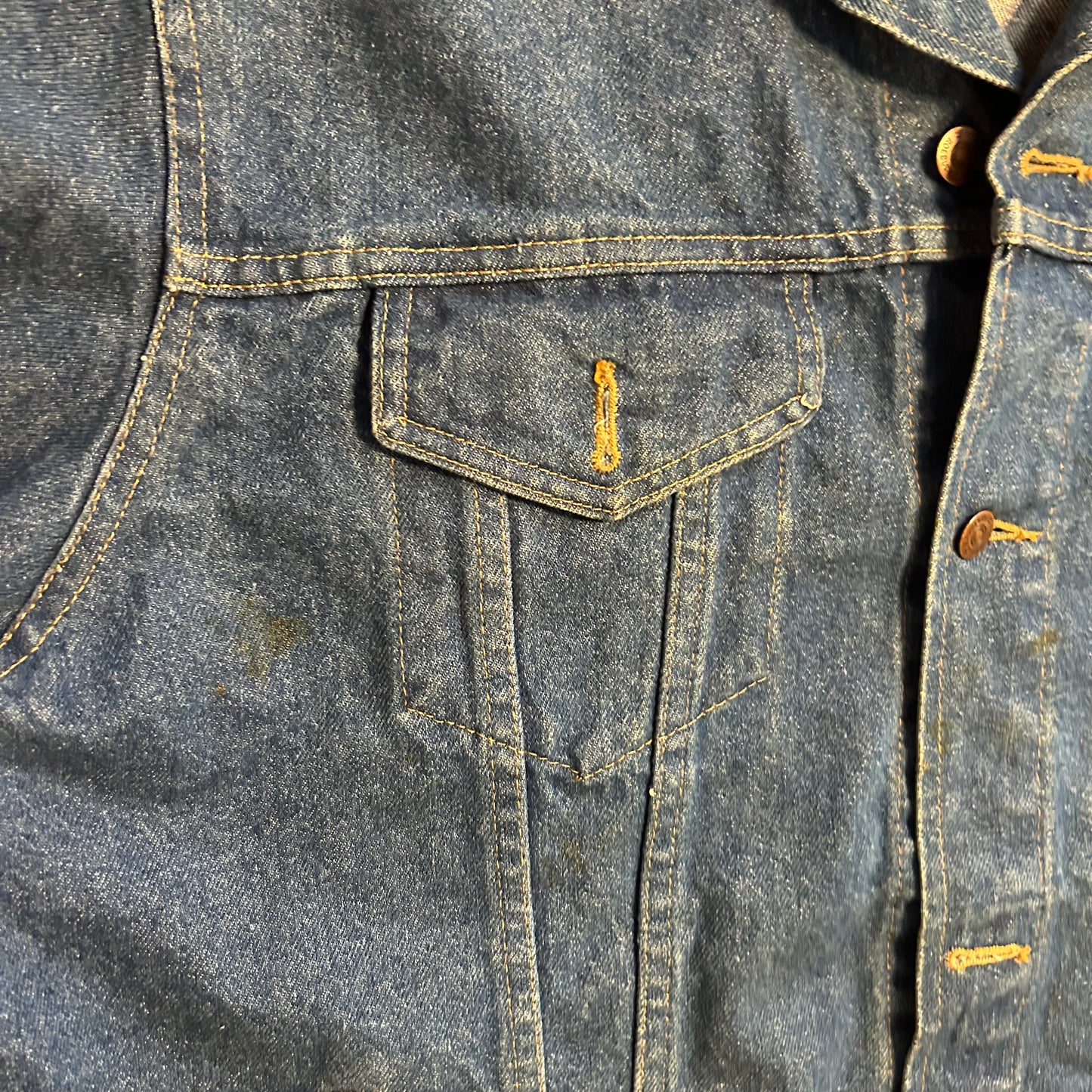 80/90's Sears Roebucks Denim Trucker Jean Jacket Coat - XLarge - 25.5" x 28"