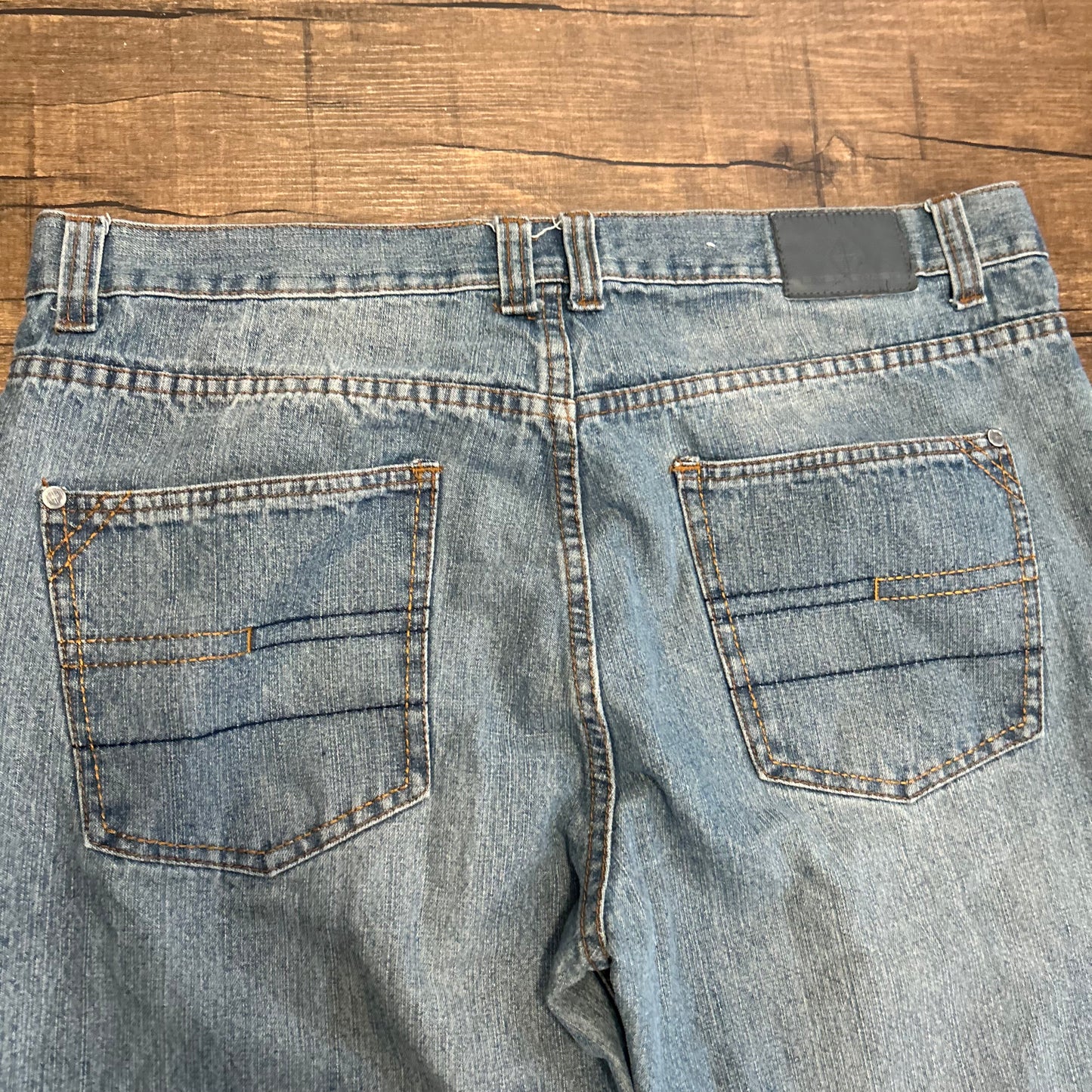 Swiss Cross Denim Blue Jeans - 38” x 32”