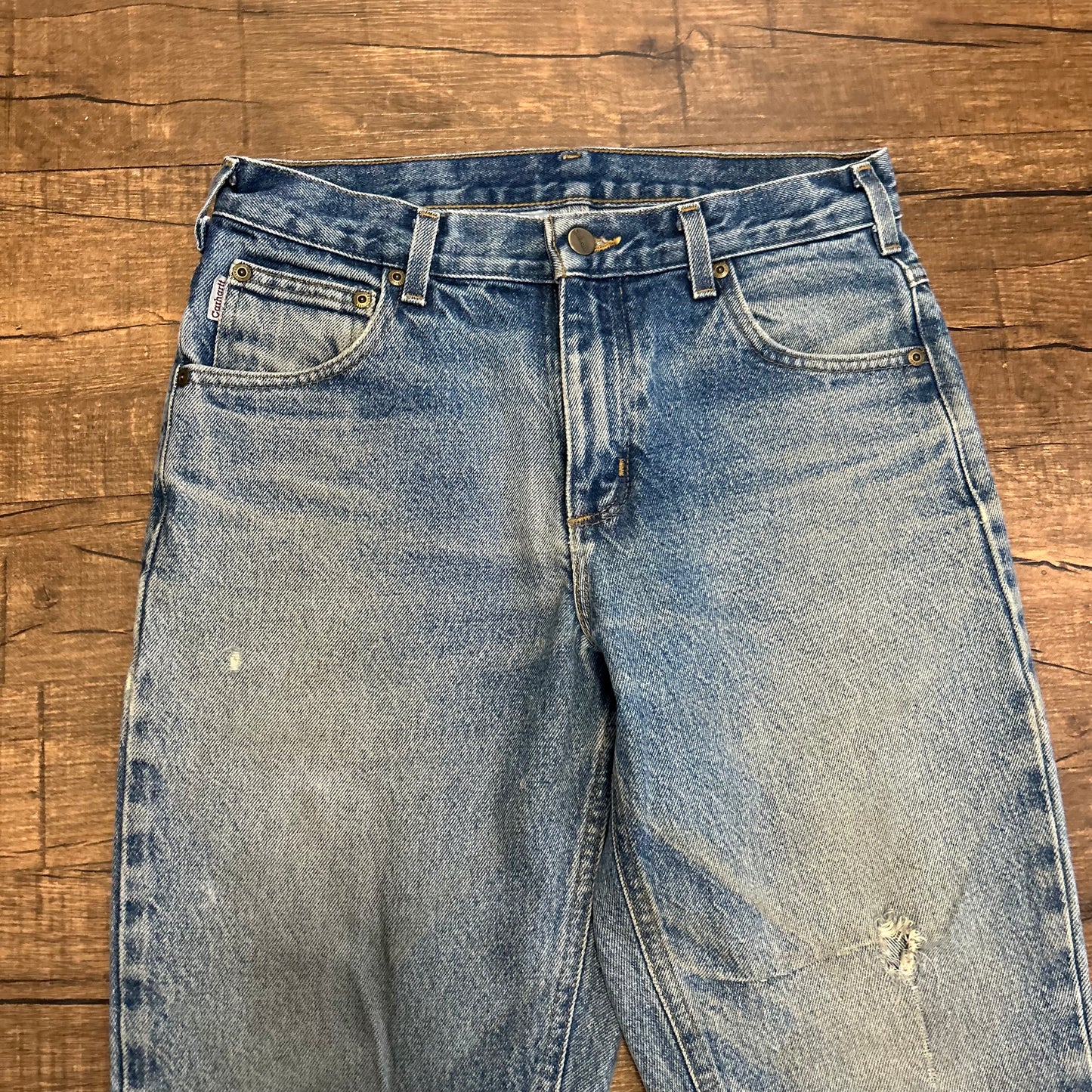 Carhartt Carphartt Blue Denim Distressed Jeans - 30” x 29”
