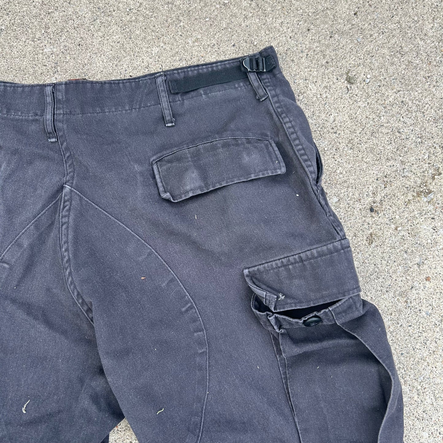 90's Propper Black Military Cargo Pants - Tagged Large, Adjustable Waist - 36” x 30”