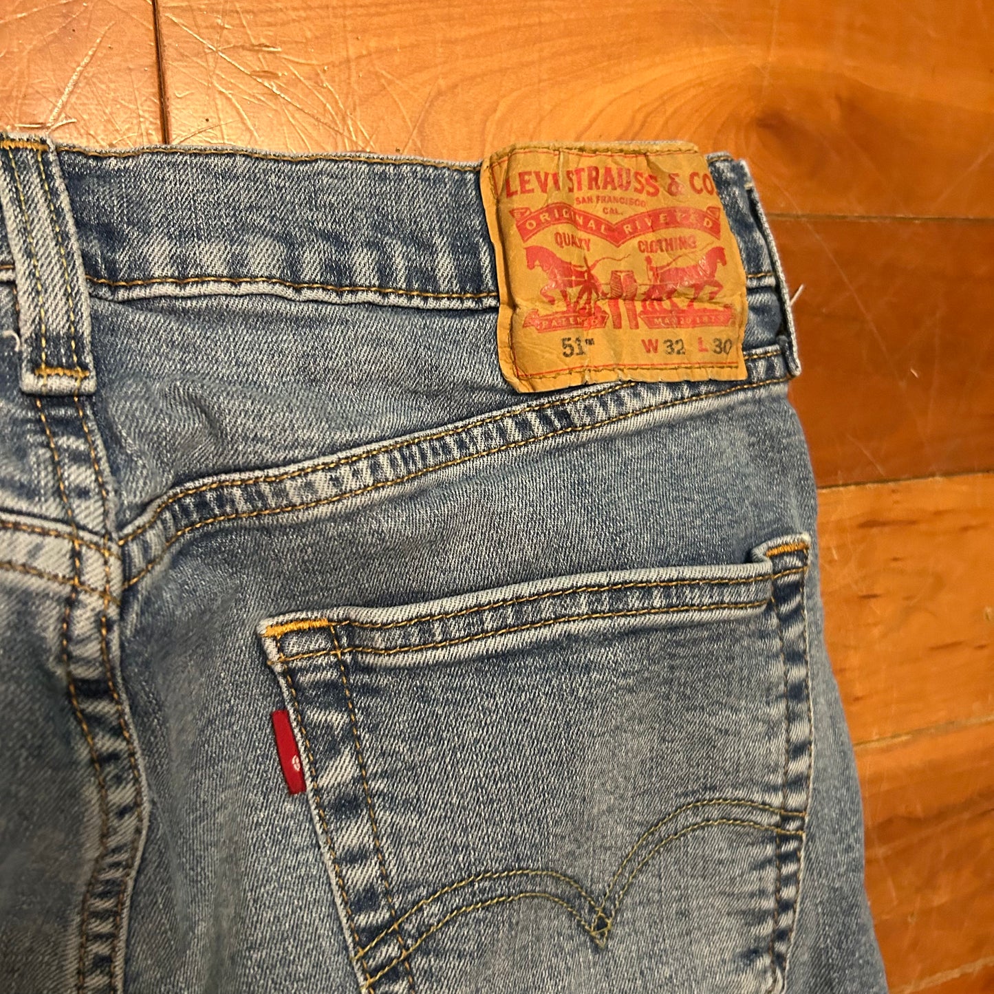 Levis 511 Denim Blue Jeans - 30" x 28.5"