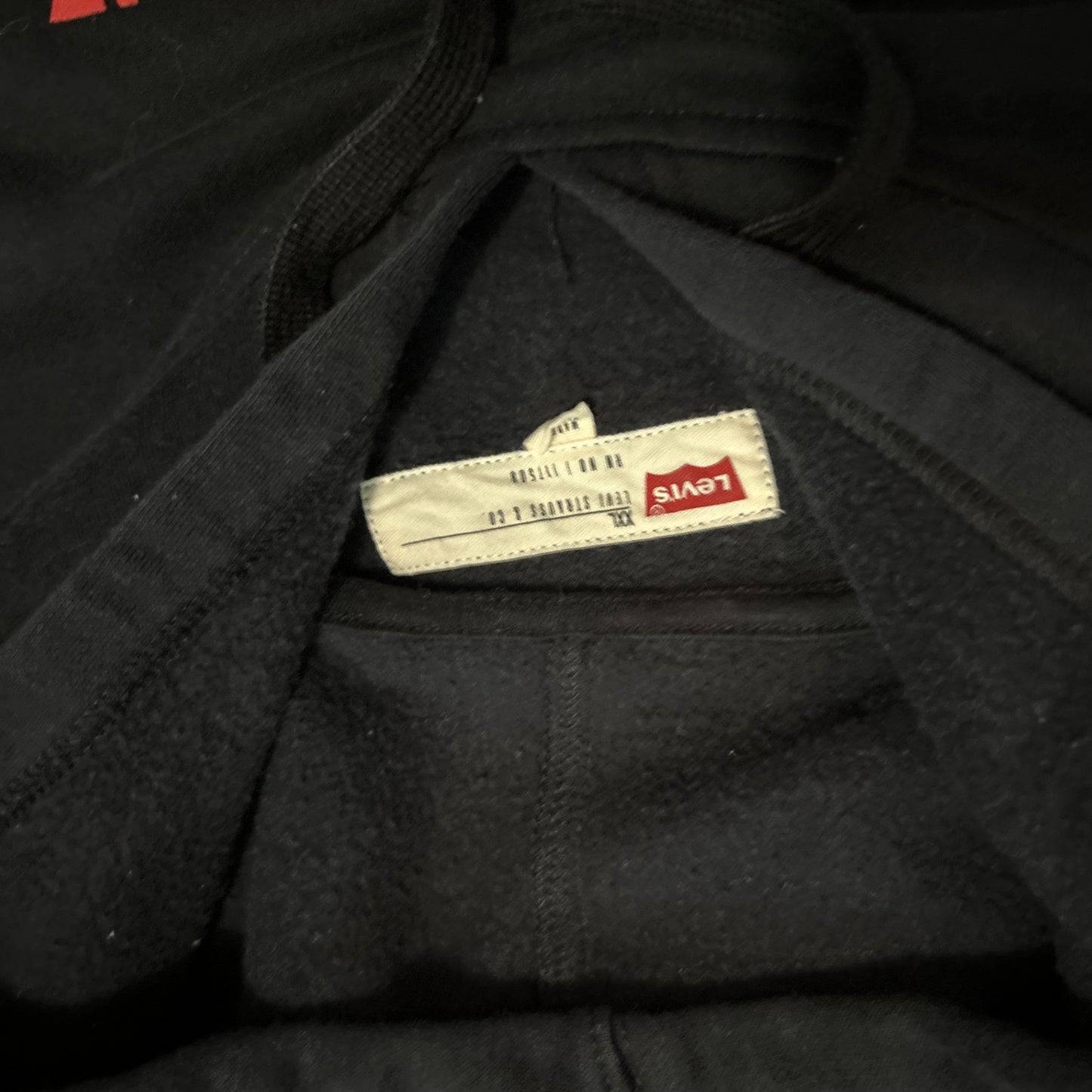 Levi’s Black Logo Hoodie Sweatshirt - XLarge - 25" x 28"