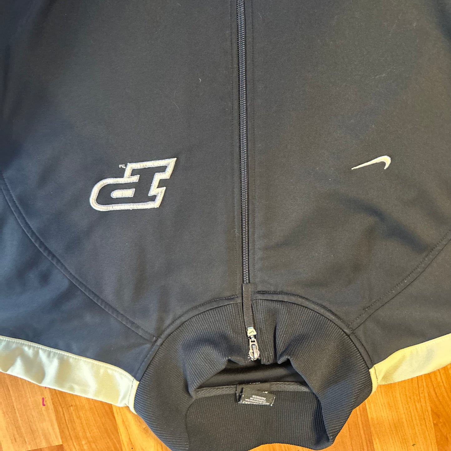 Nike Purdue University Black Zip Up Track Jacket Sweatshirt - Large - 23" x 30"