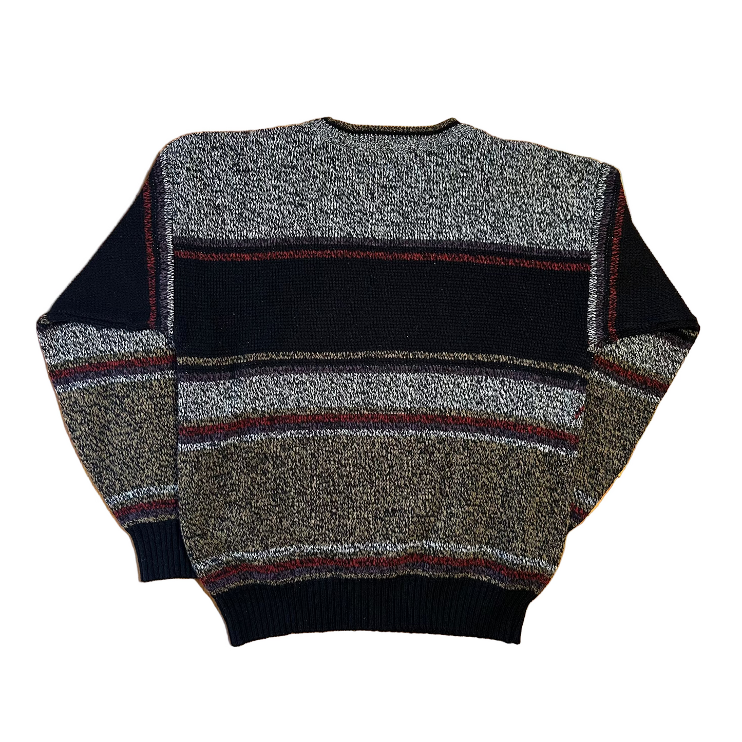 90's Acrylic Impact Black Sweater - Large - 22" x 25.5"