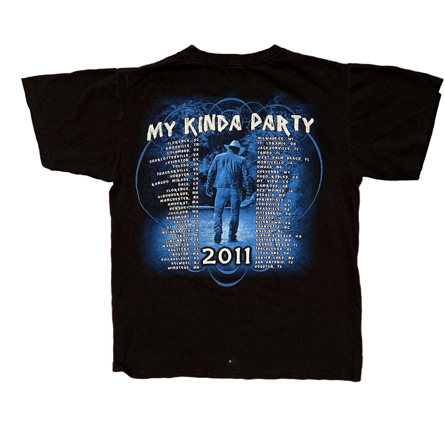 Jason Aldean 2011 My Kinda Party Black Country Music Tour Tshirt - Medium - 20" x 25.5"