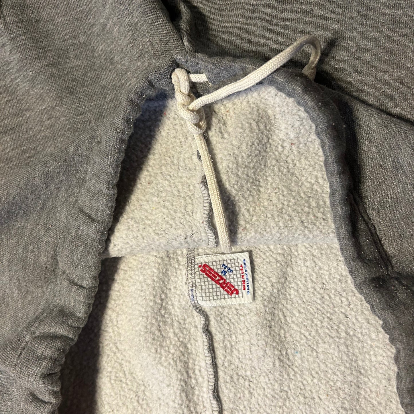 90's Jerzees Grey Cuffed Jogger Sweatpants - 34" x 28"