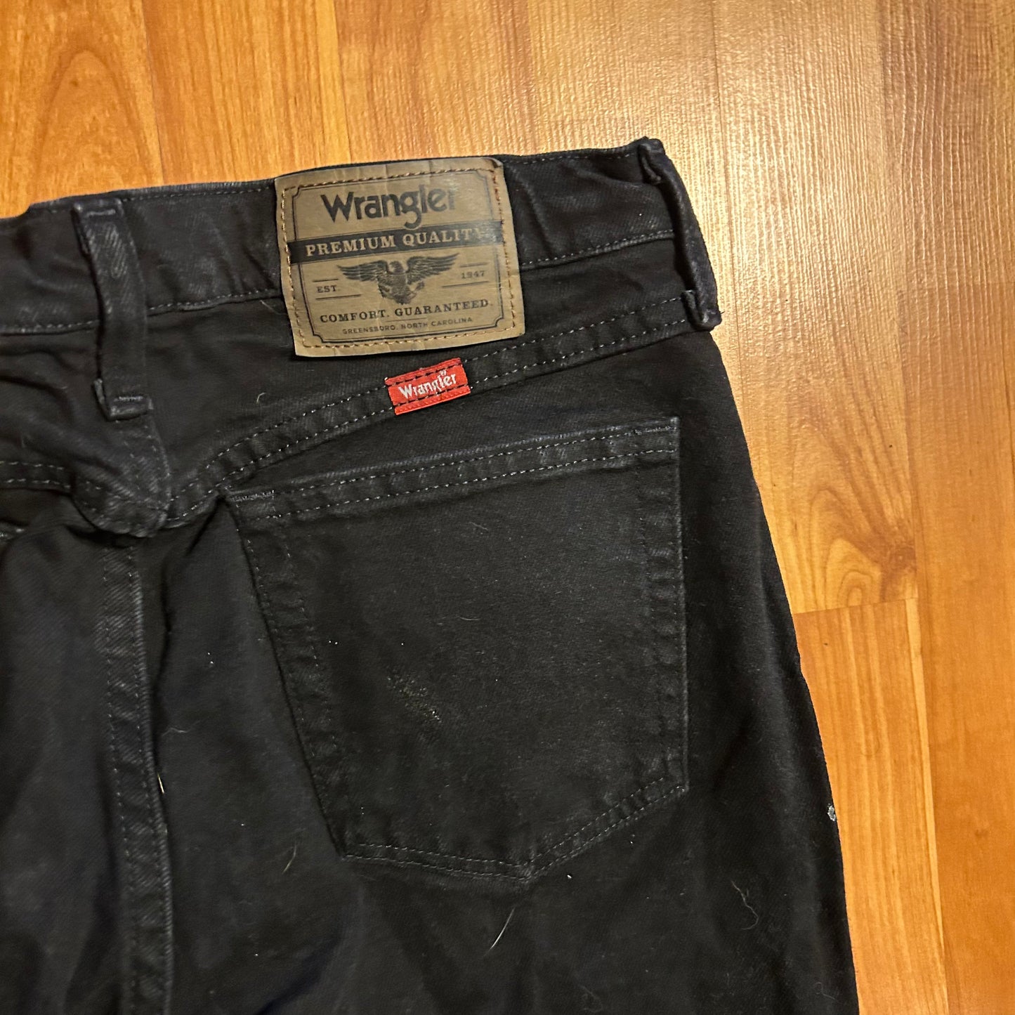 Wrangler Black Denim Jeans - 30" x 29"