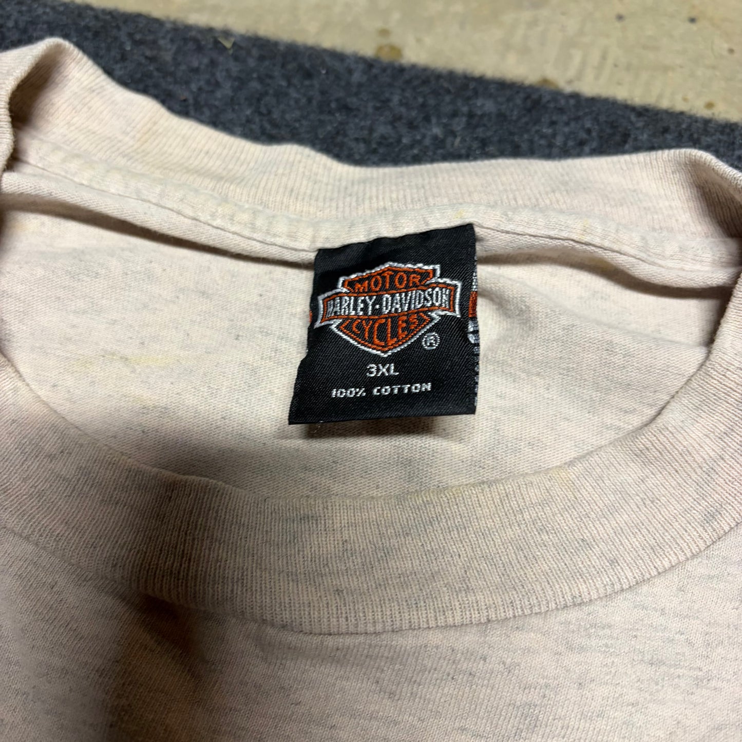 90's Harley Davidson Bumpus Memphis Tennessee Tan Longsleeve Shirt - XLarge - 27" x 30.5"