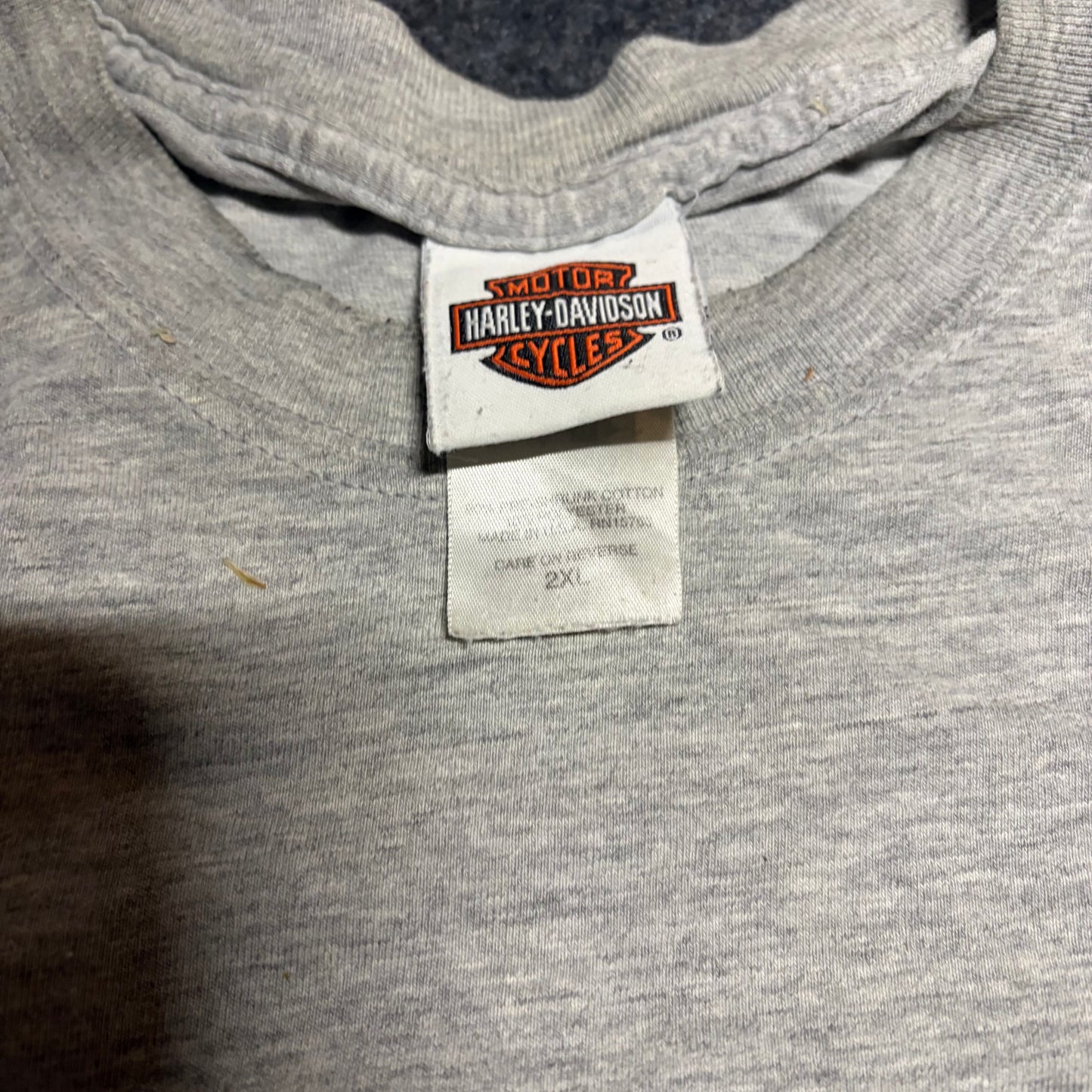 Harley Davidson Pat Rogers Speedway Concord North Carolina Grey Pocket Tshirt - XLarge - 24" x 29"