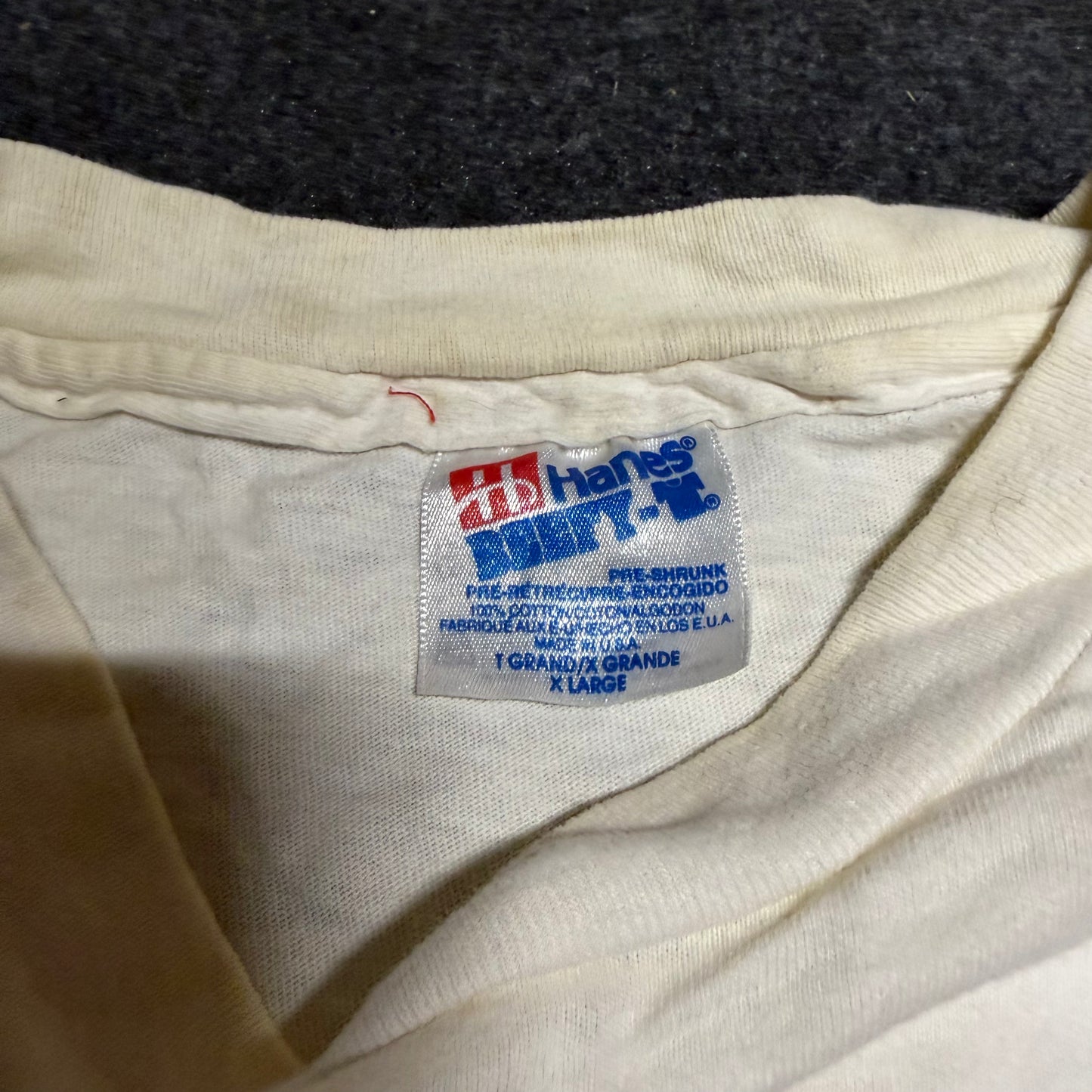 90’s Hanes Beefy Napa Valley Cabernet Sauvignon Winery White Tshirt - Large - 23" x 29"