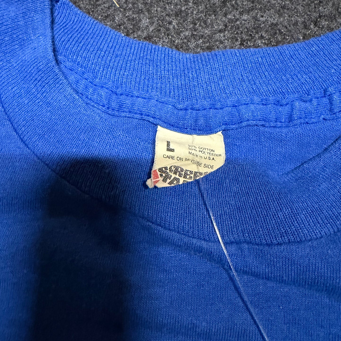 80’s Screen Stars Washington DC Rainbow Blue Tshirt - Small - 19.5" x 25"