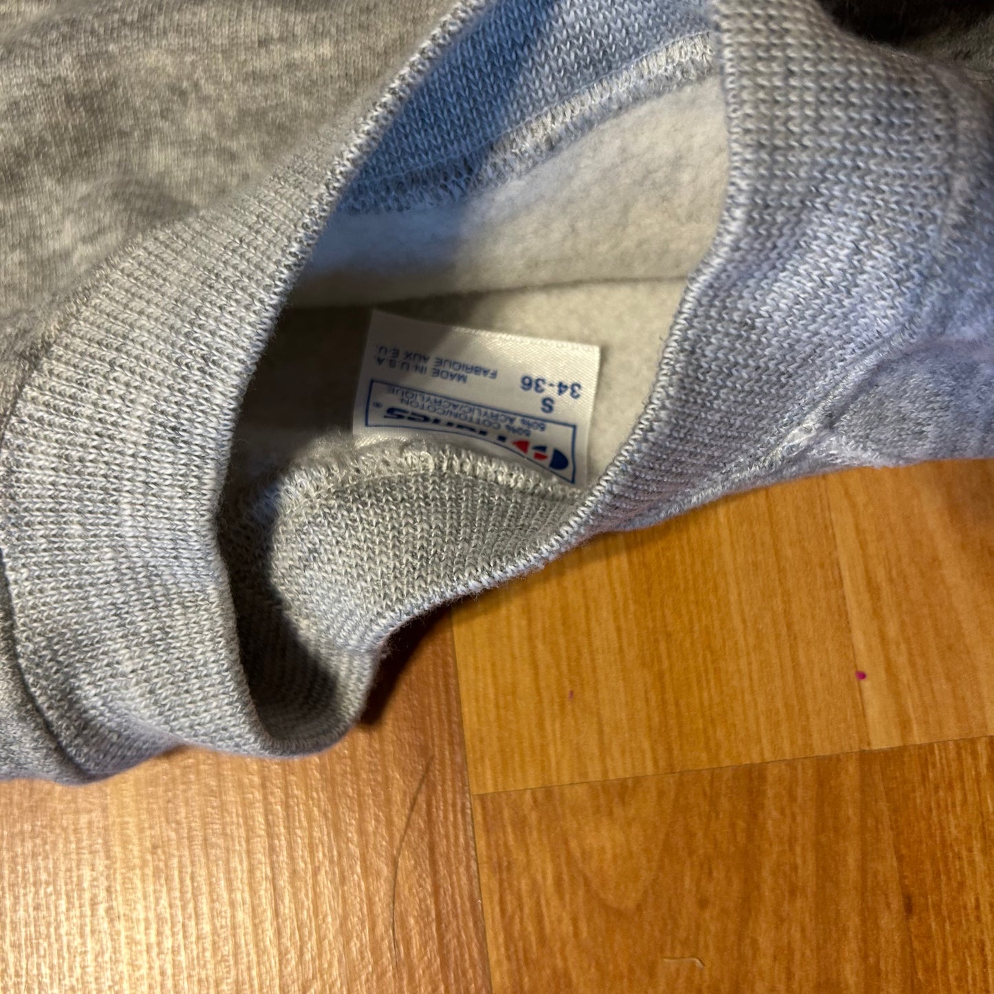 80/90's Hanes Grey Blank Crewneck Sweatshirt - XSmall - 17" x 22"