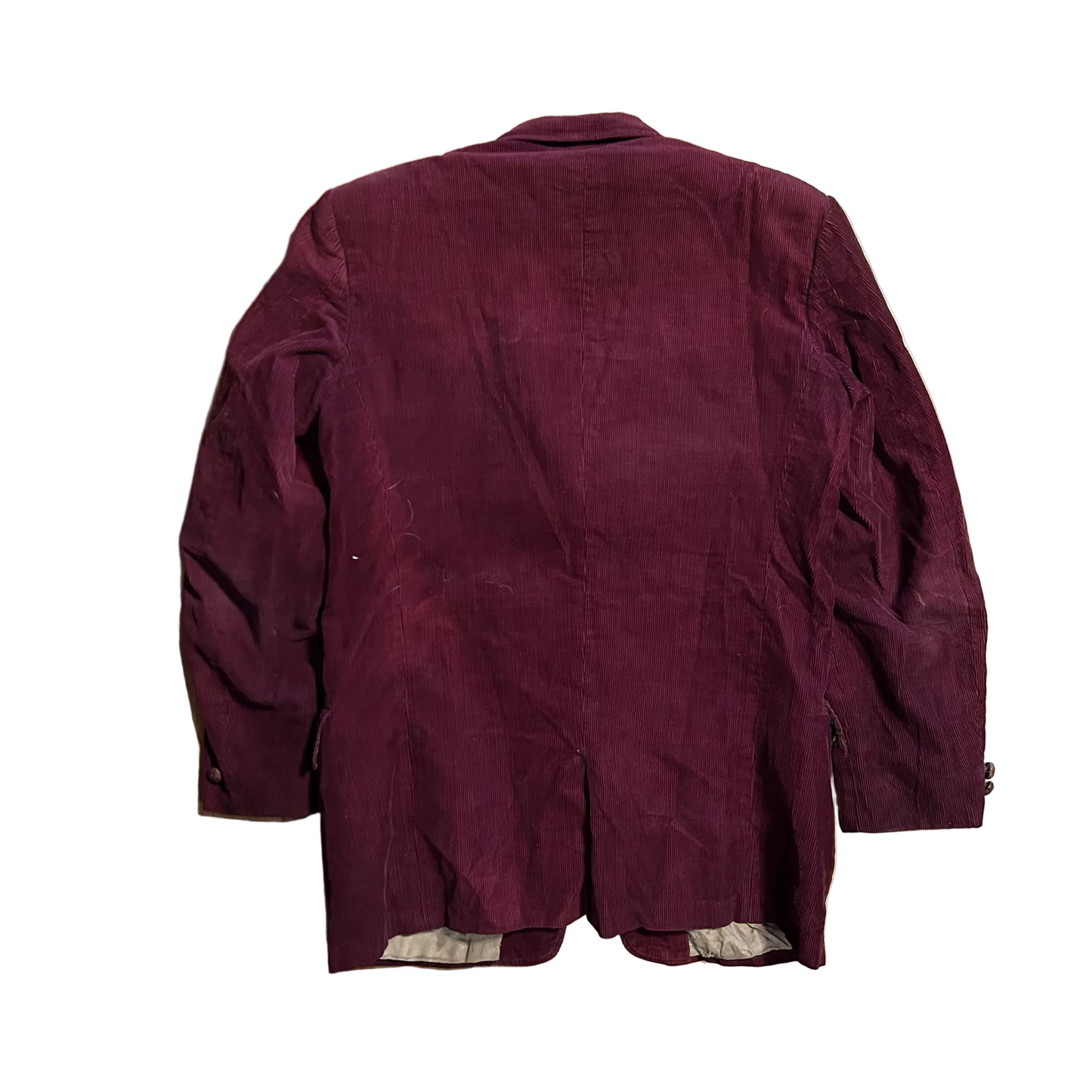 Corduroy Maroon Burgundy Suit Jacket Sports Coat - Medium - 20" x 29"