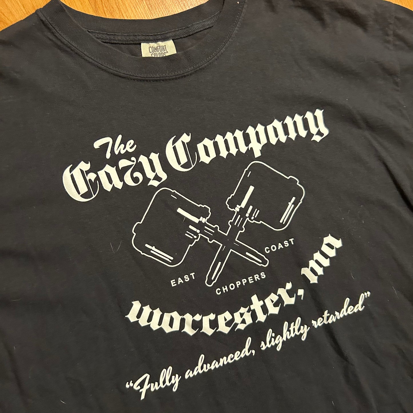 Crazy Company Fully Advanced Slightly Retarded Black Tshirt - XLarge - 24" x 32.5"