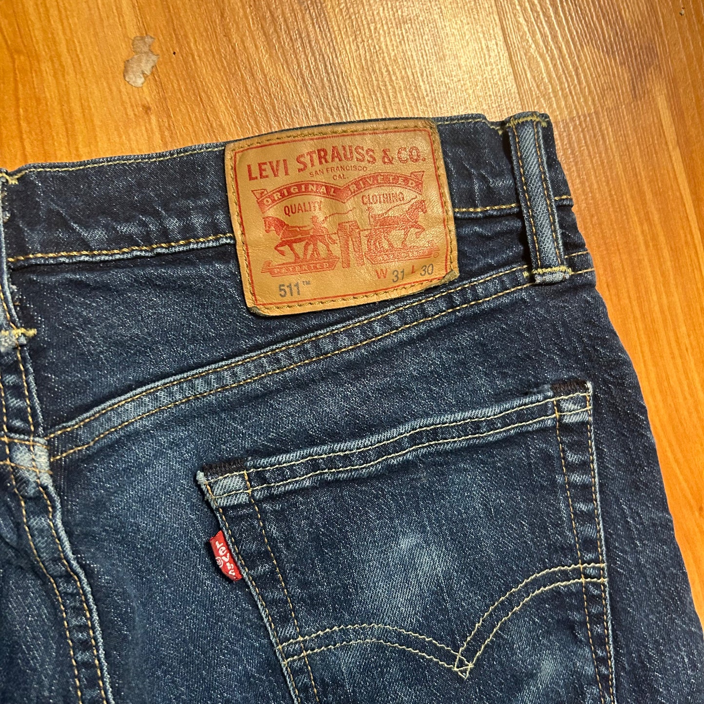 Levi 511 Denim Blue Jeans - 31" x 29"