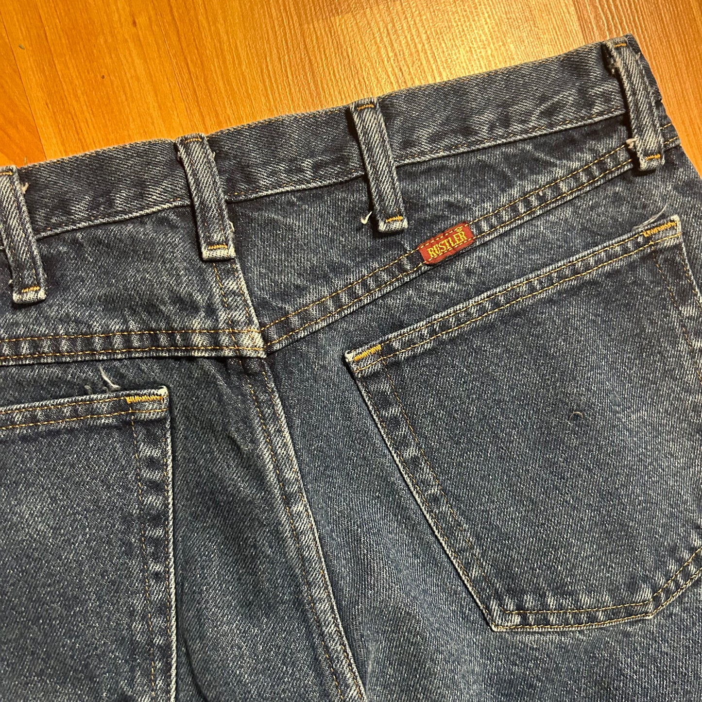 Rustler Denim Blue Jeans - 33" x 27.5"