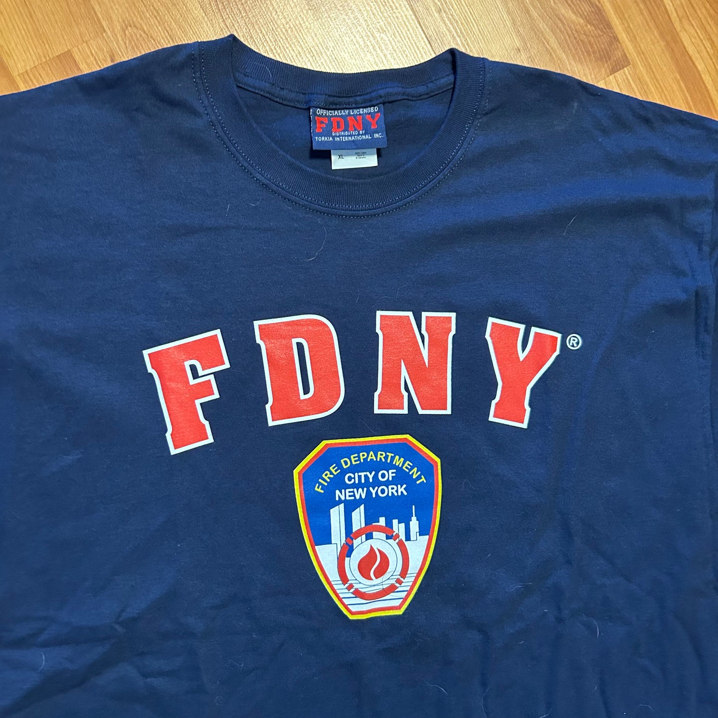 FDNY Navy Blue Tshirt - Large - 22" x 30.5"