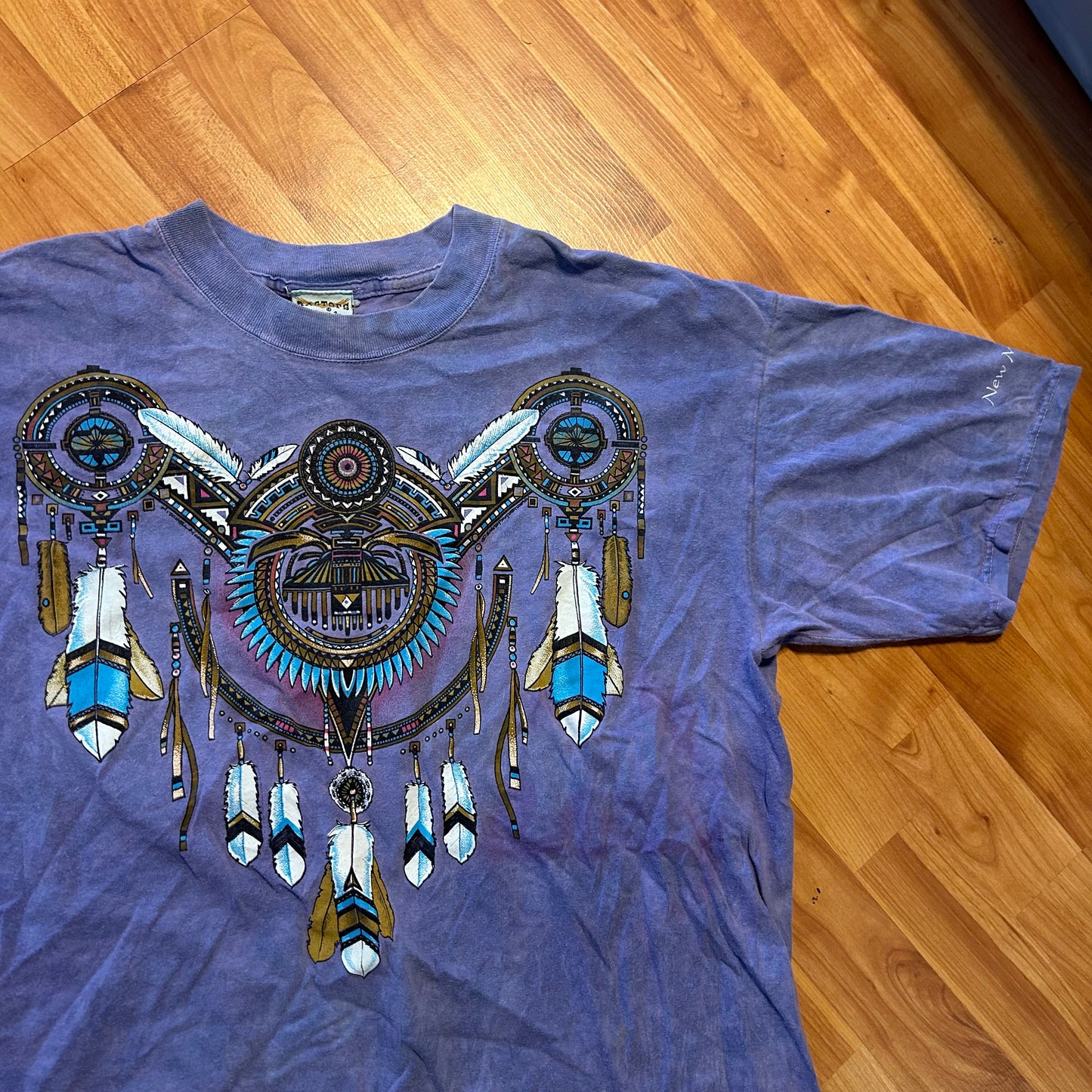 Purple Native American New Mexico Tshirt - Medium - 21" x 27"