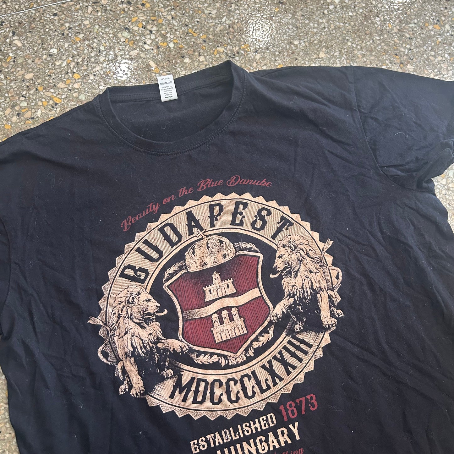 Budapest Black Tshirt - Large - 22" x 26"