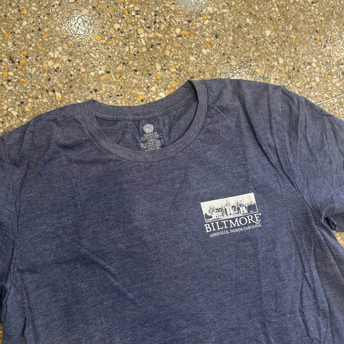 Biltmore Asheville NC Navy Blue Tshirt - Medium - 20" x 28"