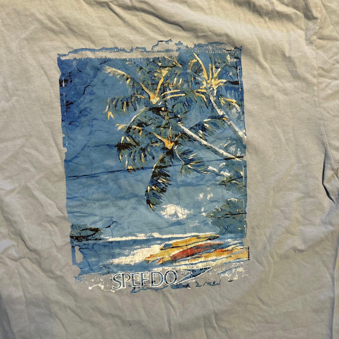 Speedo Beach Light Blue Tshirt - Medium - 21" x 29"