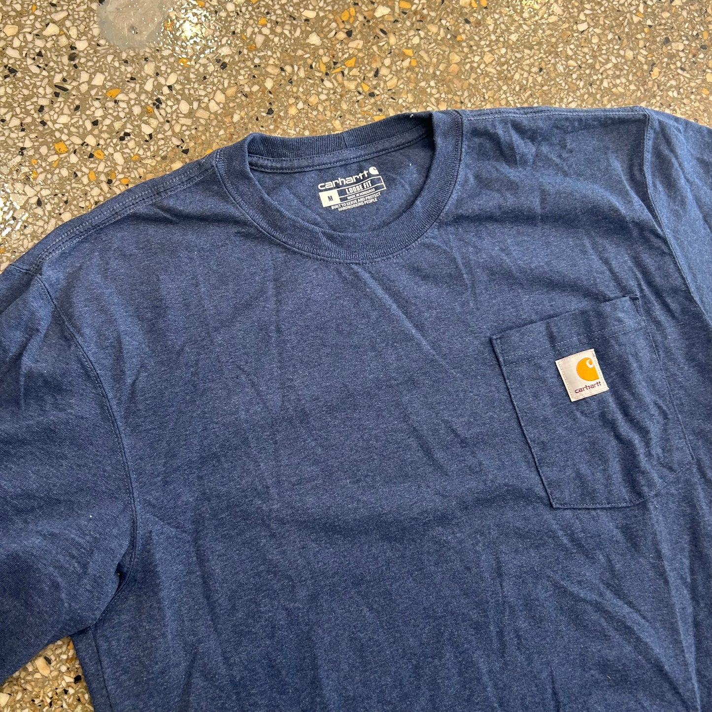 Carhartt Carphartt Blue Pocket Tshirt - Medium - 21" x 30"