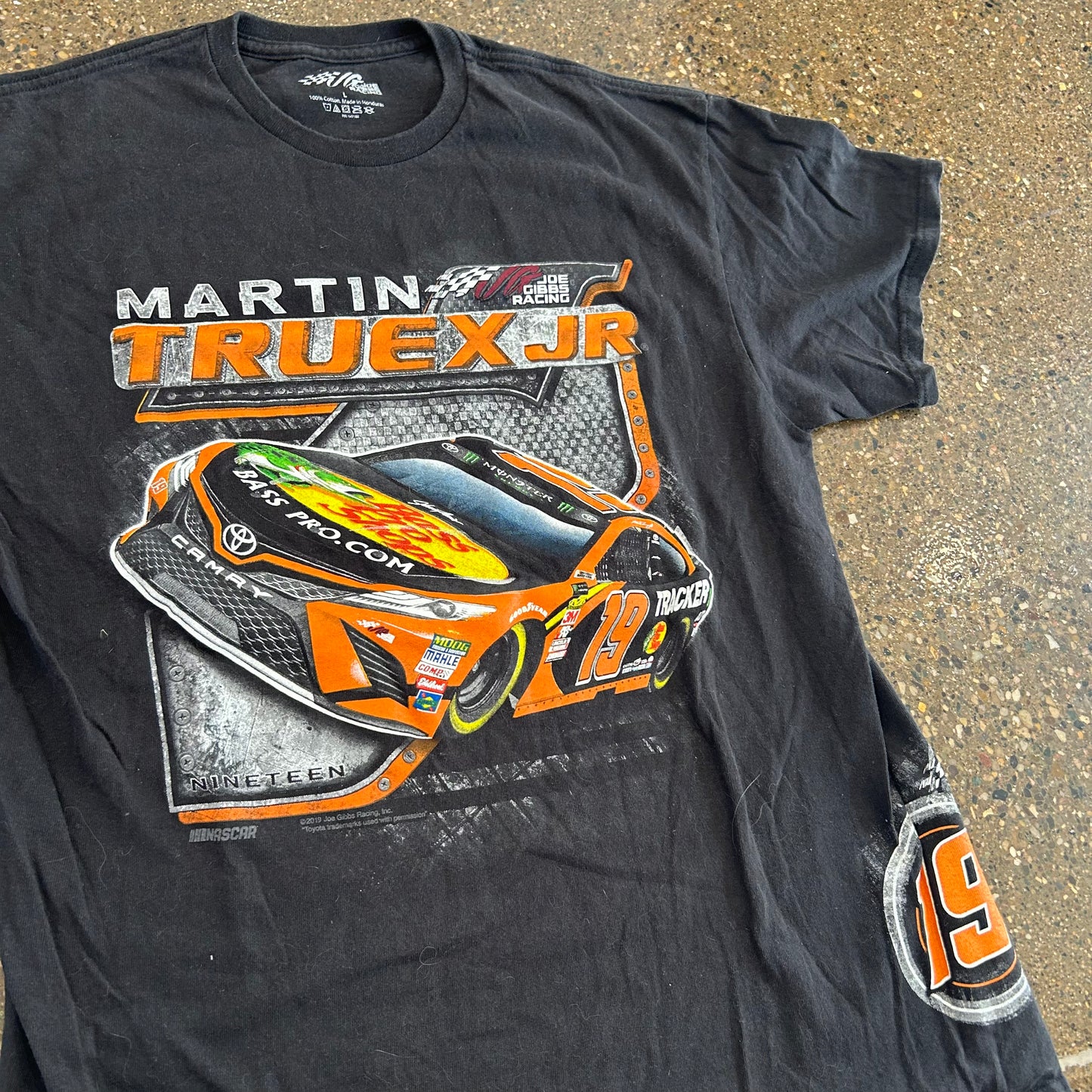NASCAR Martin Truex Black Tshirt - Medium - 20" x 28.5"