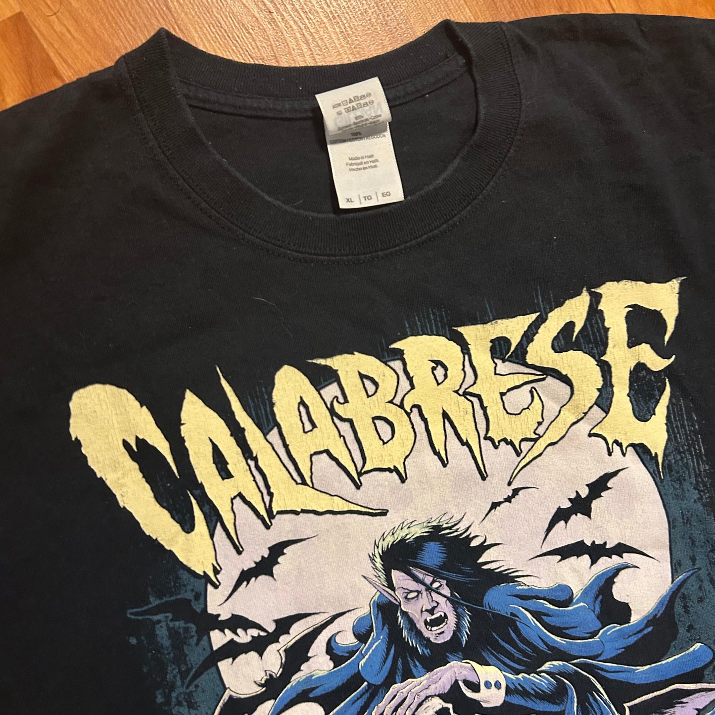 Gildan Calabrese Vampires Don’t Exist Black Tshirt - XLarge - 24" x 30"