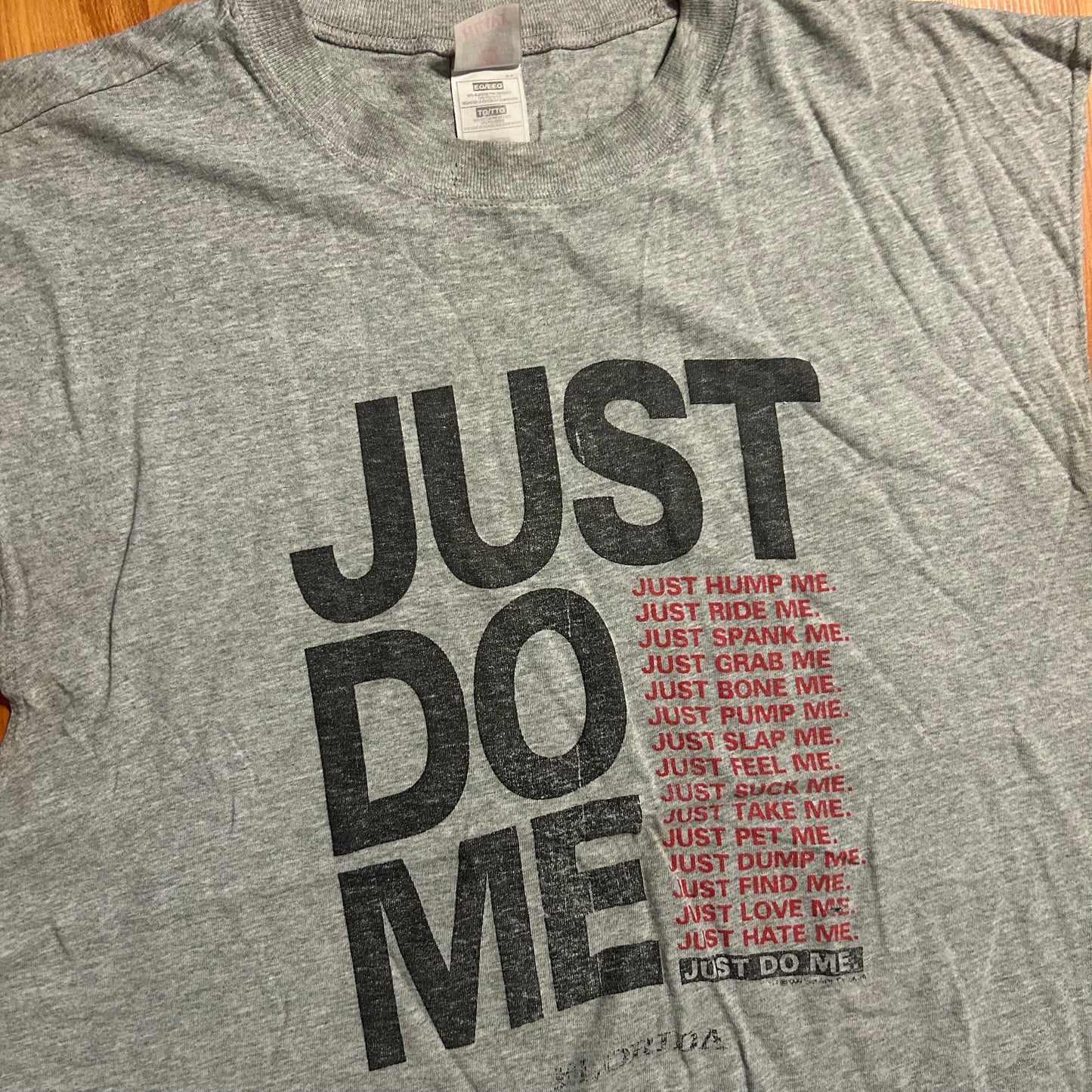 Just Do Me Nike Parody Florida Grey Tanktop Shirt - XLarge - 25" x 31.5"