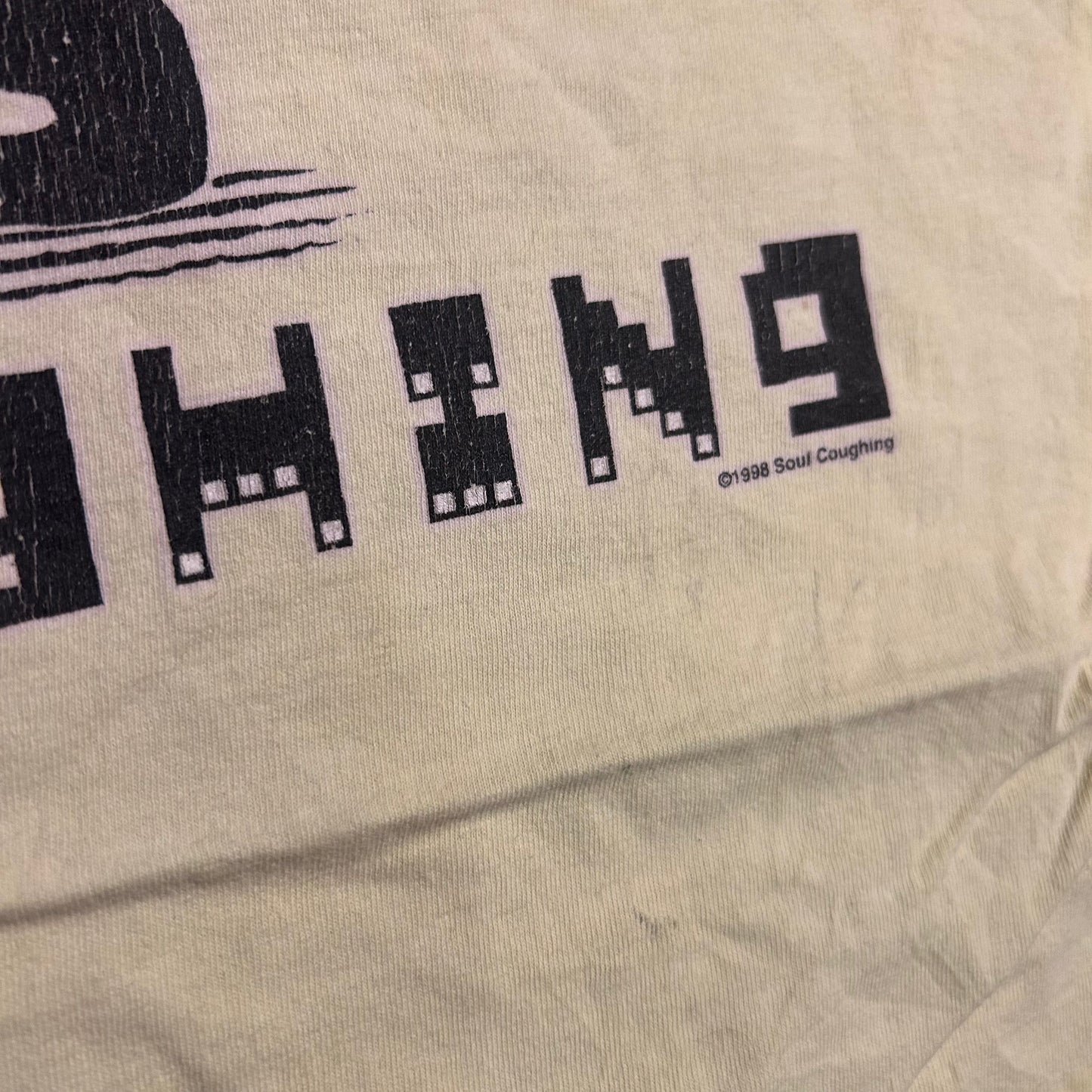 90's Soul Coughing Cat Yellow Tshirt - XLarge - 24" x 30"