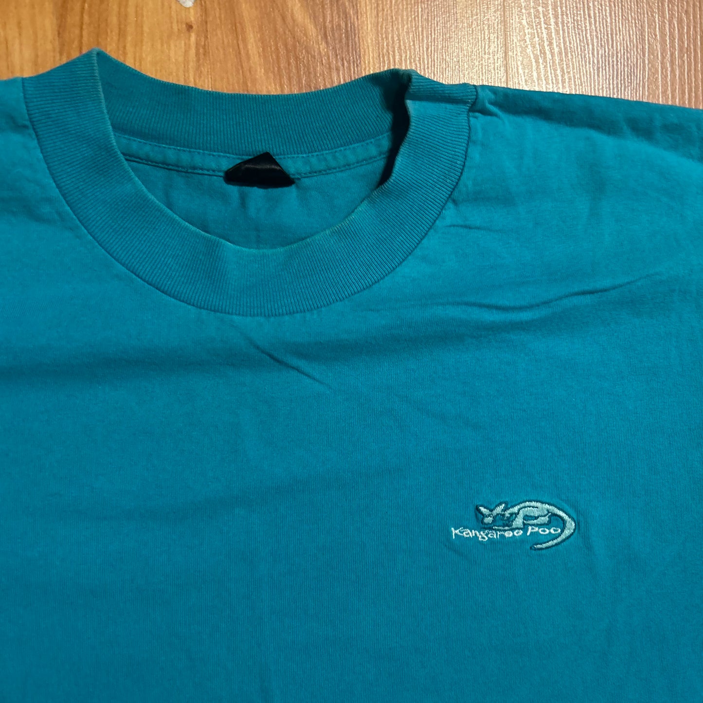Kangaroo Poo Blue Teal Tshirt - Medium - 21" x 30"