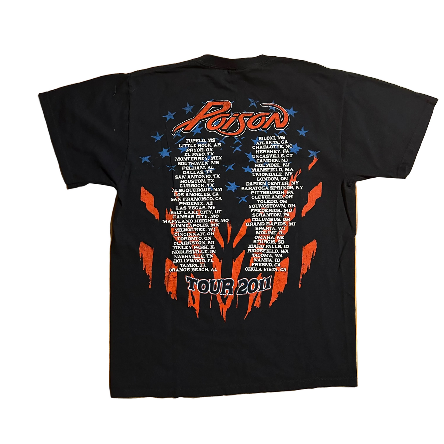 Poison Something To Believe In 2011 Black Music Concert Tour Tshirt - Medium - 20" x 27"
