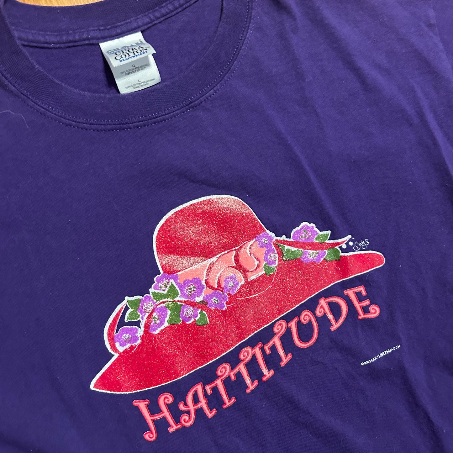 Gildan Hattitude 2003 Purple Tshirt - Medium - 20.5" x 29.5"